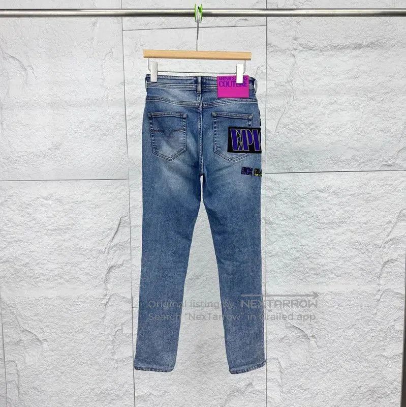 Versace Versace Women's Blue Cotton Jeans . Size 30" / US 8 / IT 44 - 2 Thumbnail