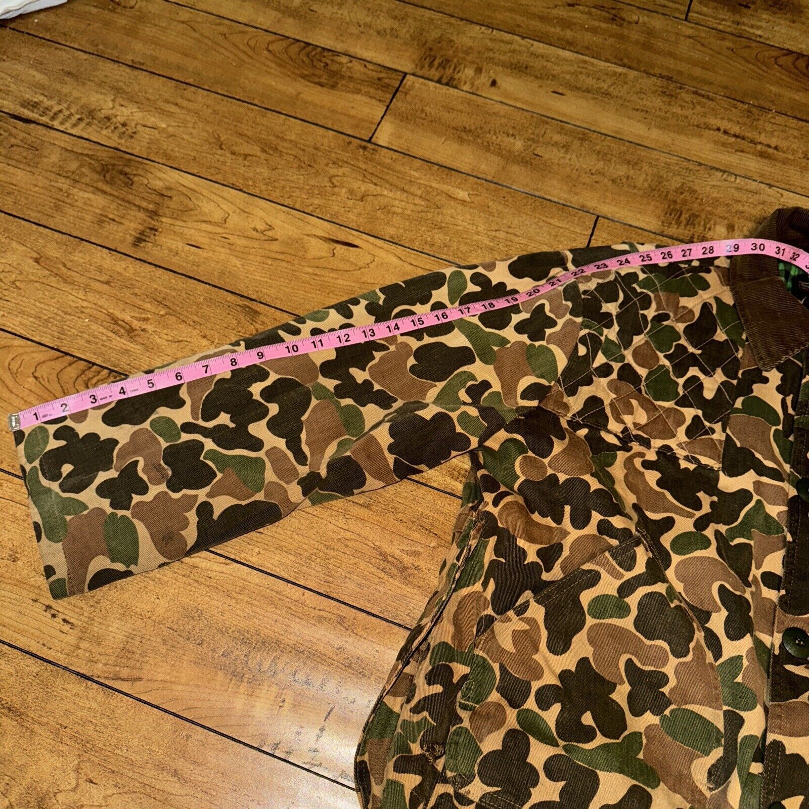 Japanese Brand × Sears × Vintage Vintage Sears Camo Farm Jacket XL 26x29 Flannel Lined Green Size US XL / EU 56 / 4 - 7 Thumbnail