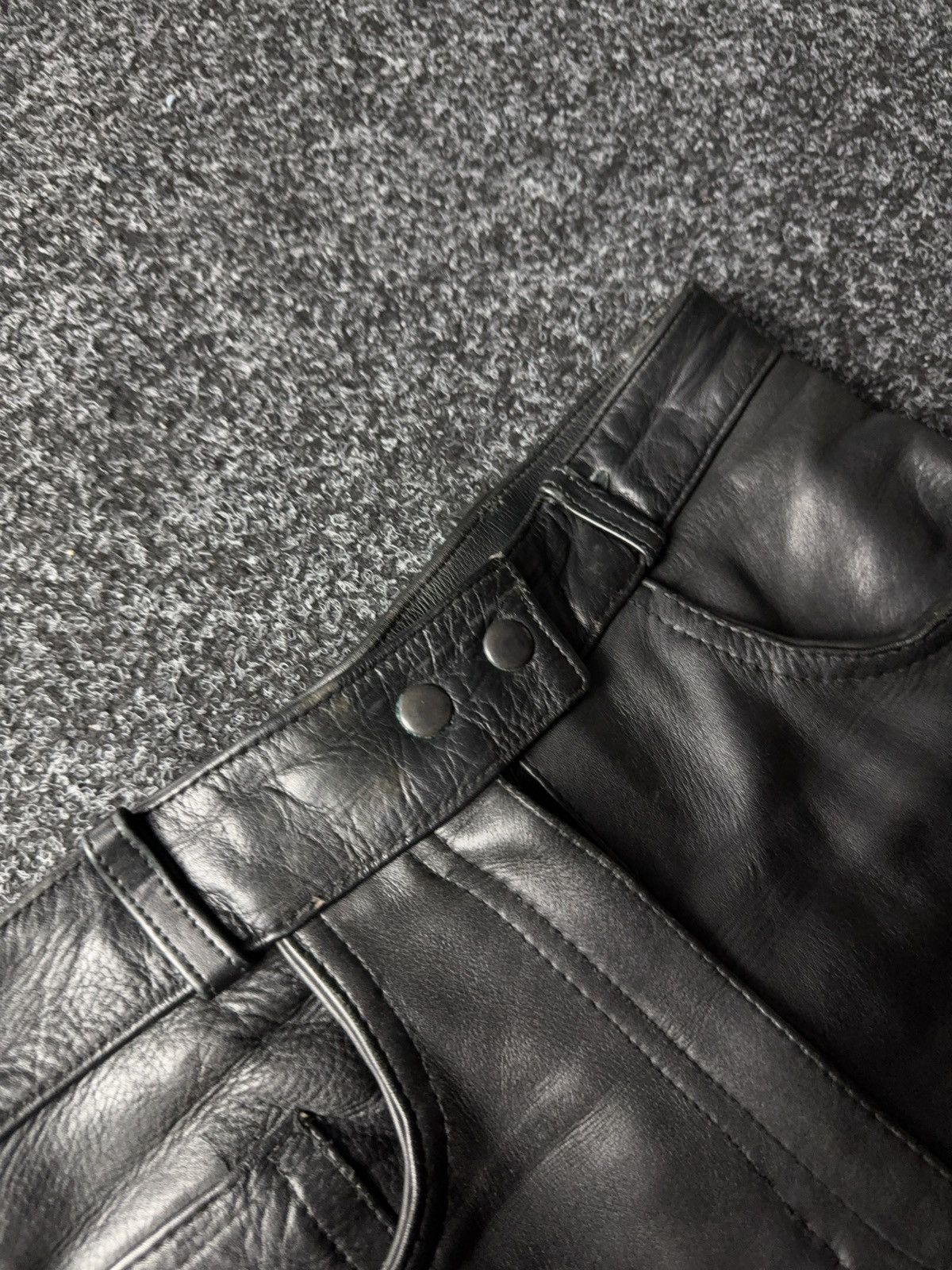Leather Y2K Vintage Leather Pants Opium Style Alt Biker USA Rare Size US 28 / EU 44 - 11 Thumbnail
