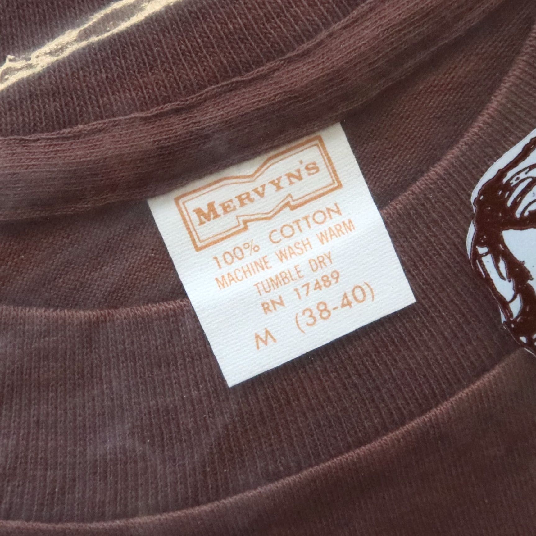 Vintage Vintage Mervyn's Mark V Men's Pocket T Shirt - Brown 100% Cotton Deadstock USA, M, Regular, Size M, Men, T-Shirt Size US M / EU 48-50 / 2 - 2 Thumbnail