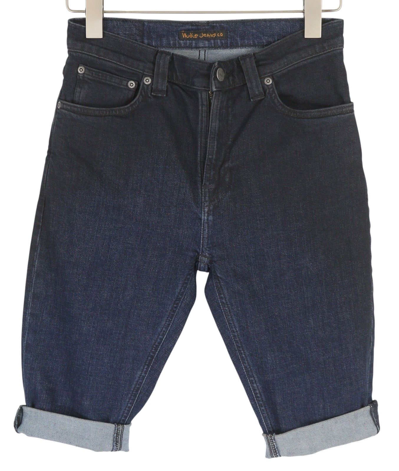 Nudie Jeans PIPE LED W29 Washed Denim Blue Zip Organic Shorts 83834 Size US 29 - 1 Thumbnail