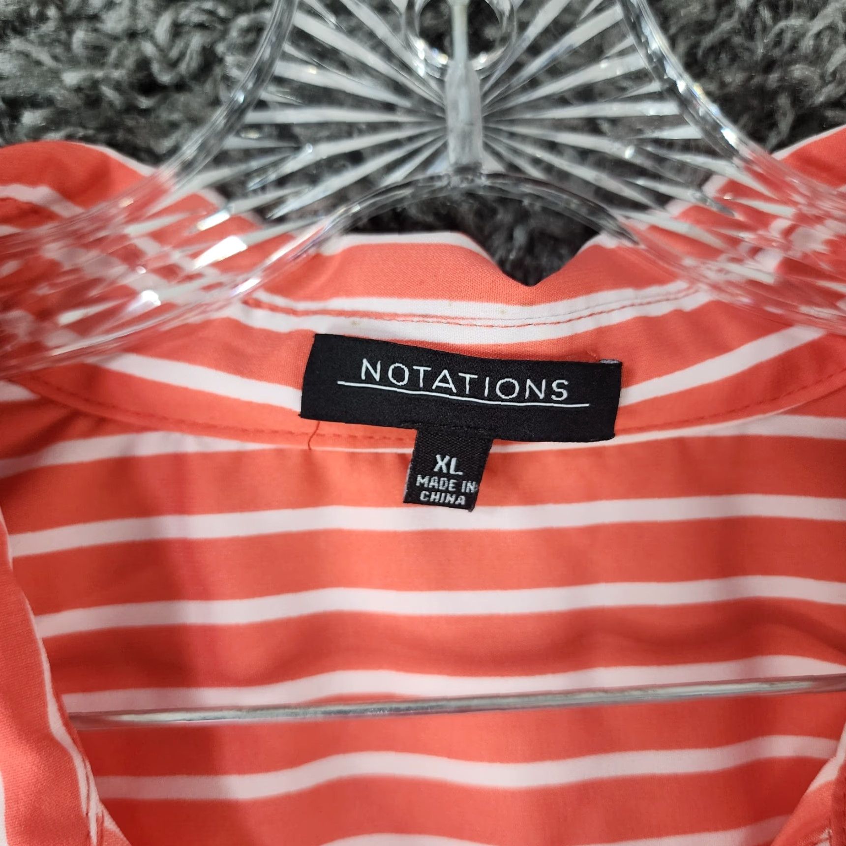 Vintage VINTAGE Notations Blouse Womens Pink Striped 3/4 Sleeve Button Up Size XL Size XL / US 12-14 / IT 48-50 - 4 Thumbnail