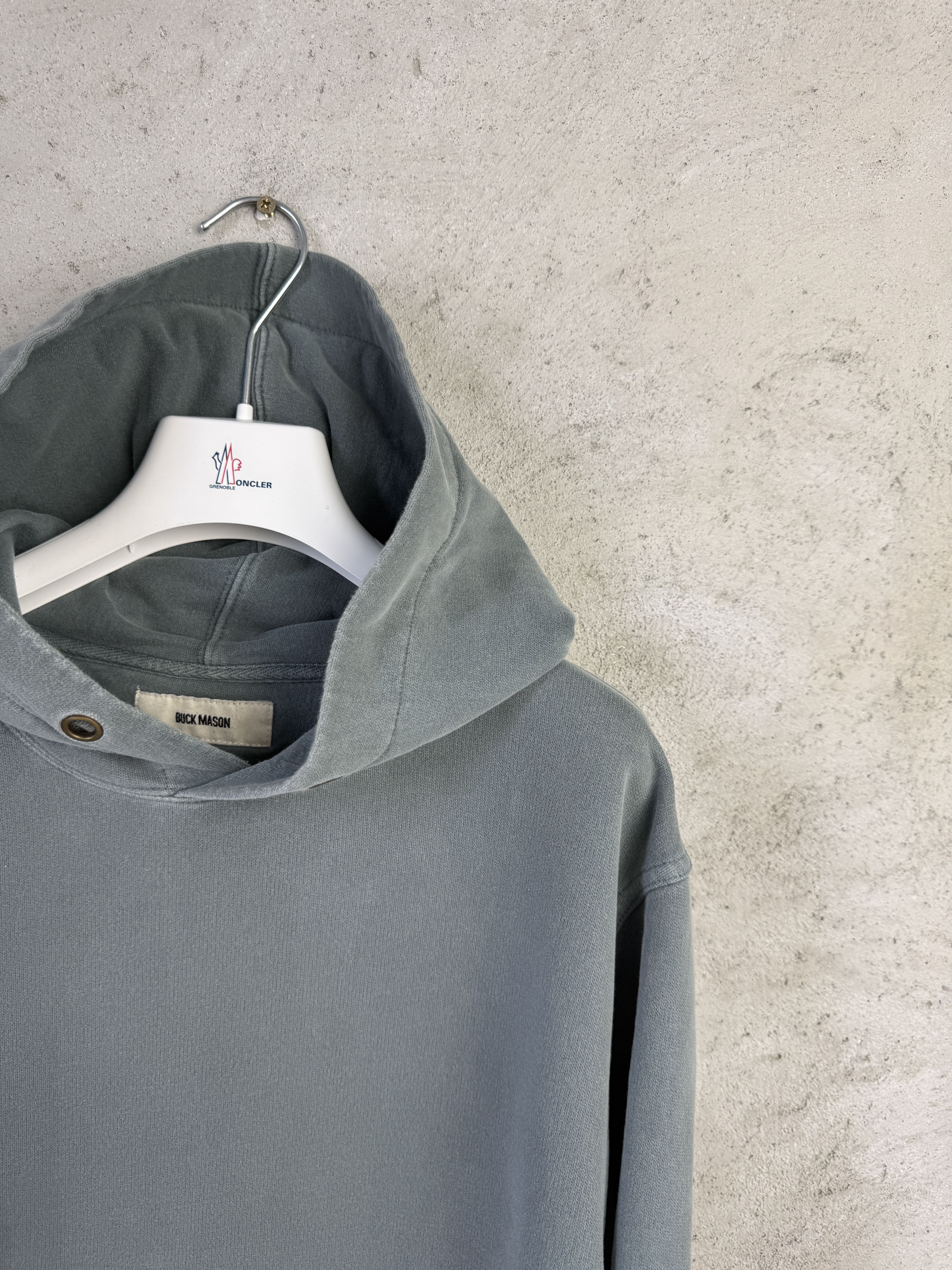 Buck Mason Buck Mason green washed casual cotton hoodie Size US M / EU 48-50 / 2 - 2 Thumbnail