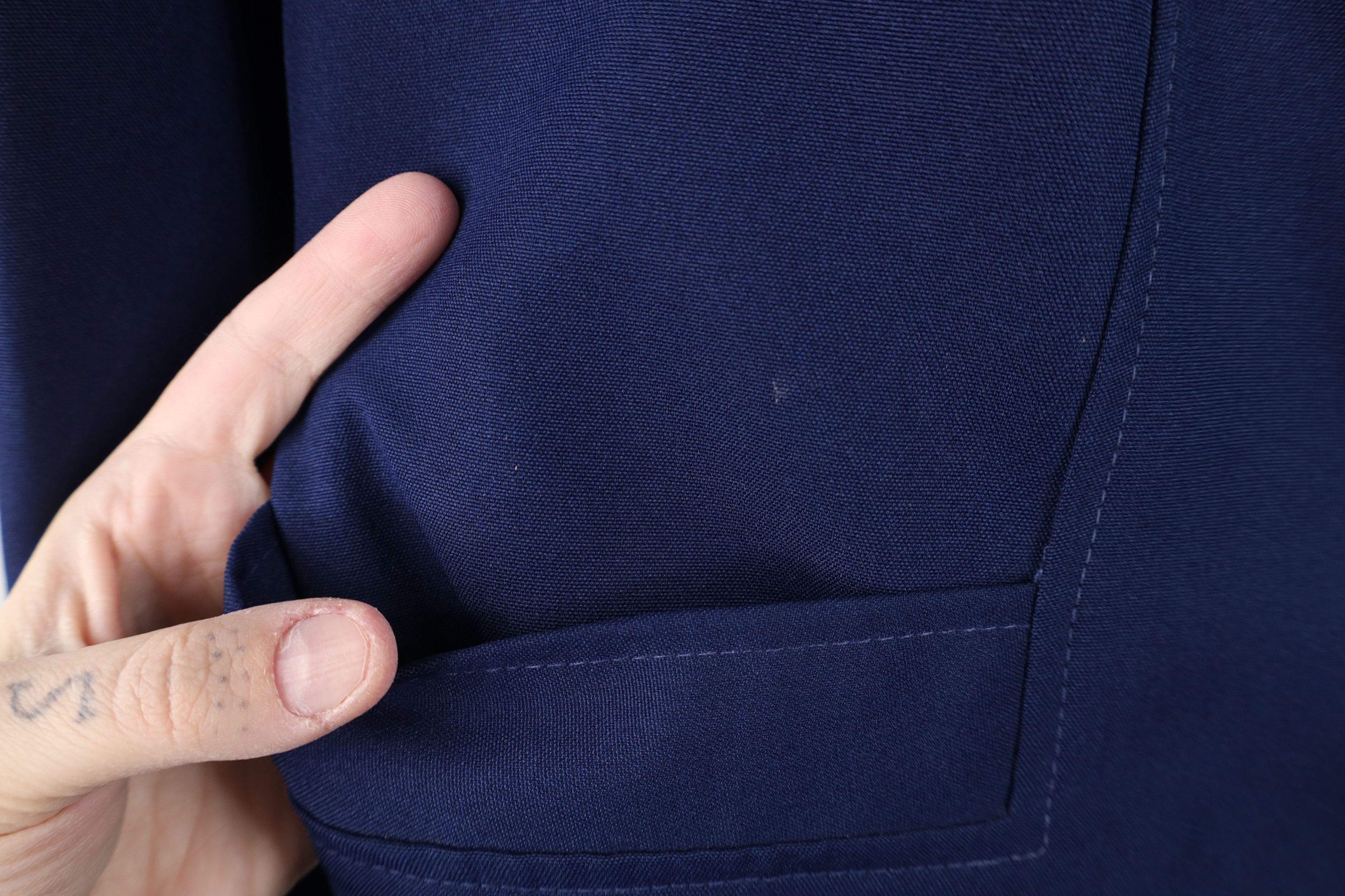 Vintage Vintage 70s Streetwear Suit Coat Blazer Jacket Navy Blue USA Size XXL / US 16-18 / IT 52-54 - 10 Thumbnail