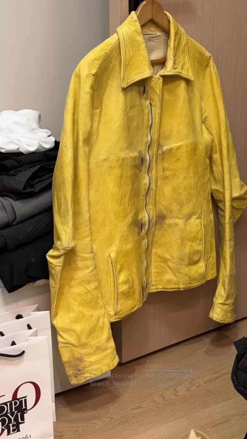 Carol Christian Poell Carol Christian Poell Limited Edition Yellow Leather Jacke Size US M / EU 48-50 / 2 - 3 Thumbnail