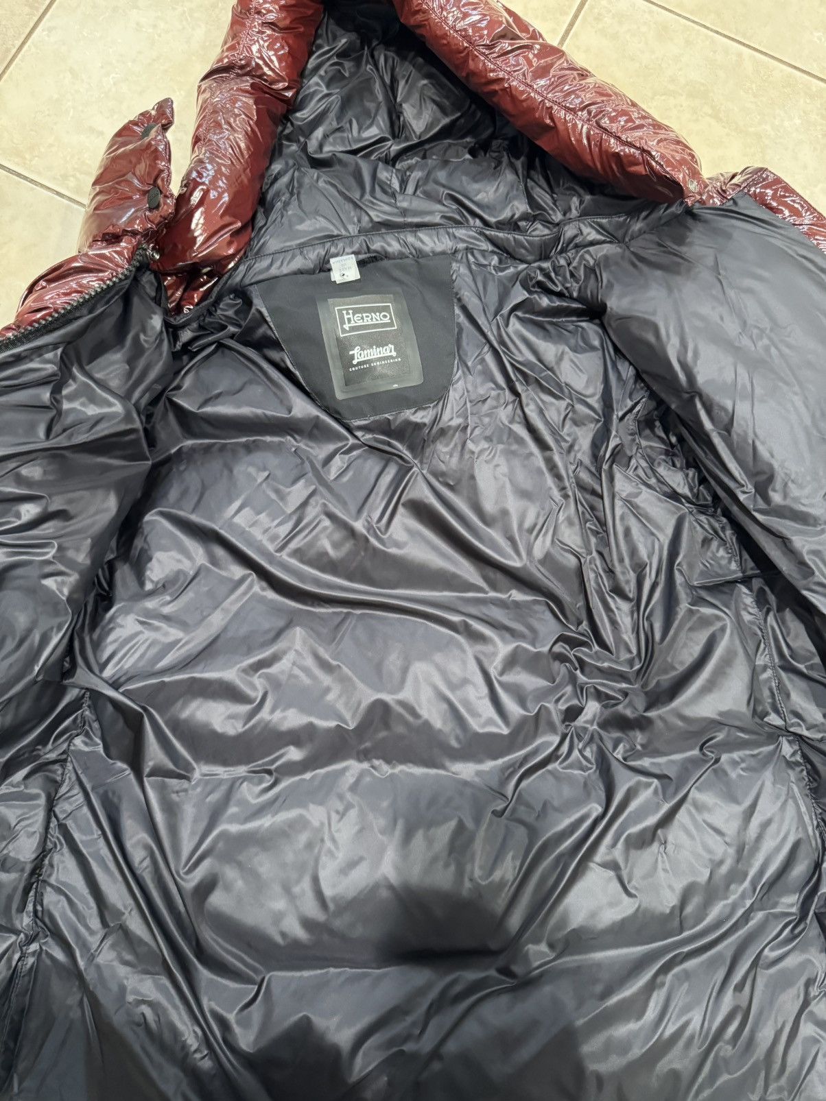 Herno Herno Glossy Lacquer Nylon Puffer Burgundy Puffer Jacket Size M / US 6-8 / IT 42-44 - 7 Thumbnail