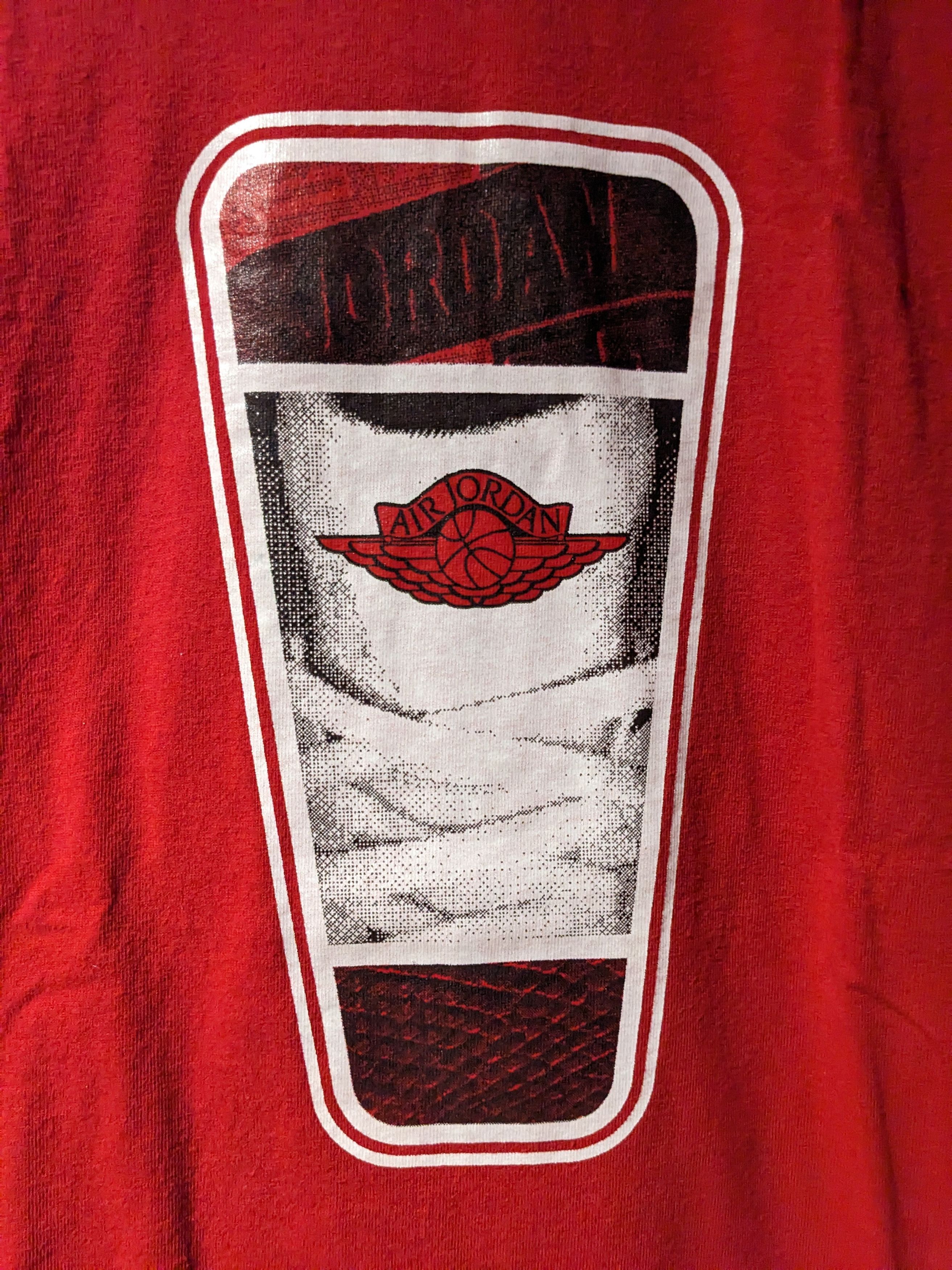 Jordan Brand × Nike × Vintage Vintage Y2K Nike Air Jordan 2 Shoe Red Medium T-Shirt Size US M / EU 48-50 / 2 - 2 Thumbnail