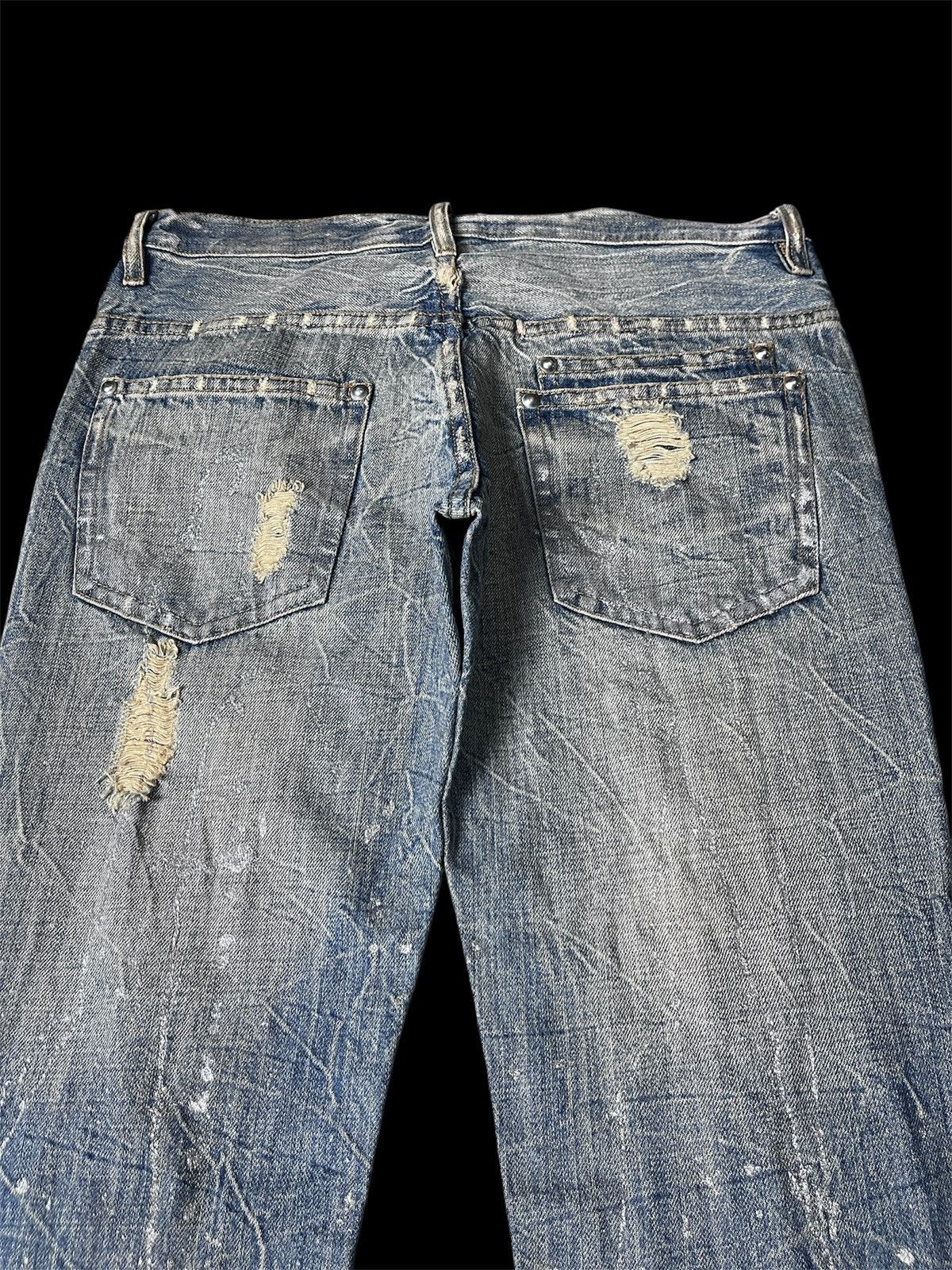 Japanese Brand Midas Distressed Super Flare Jeans Size US 30 / EU 46 - 4 Thumbnail