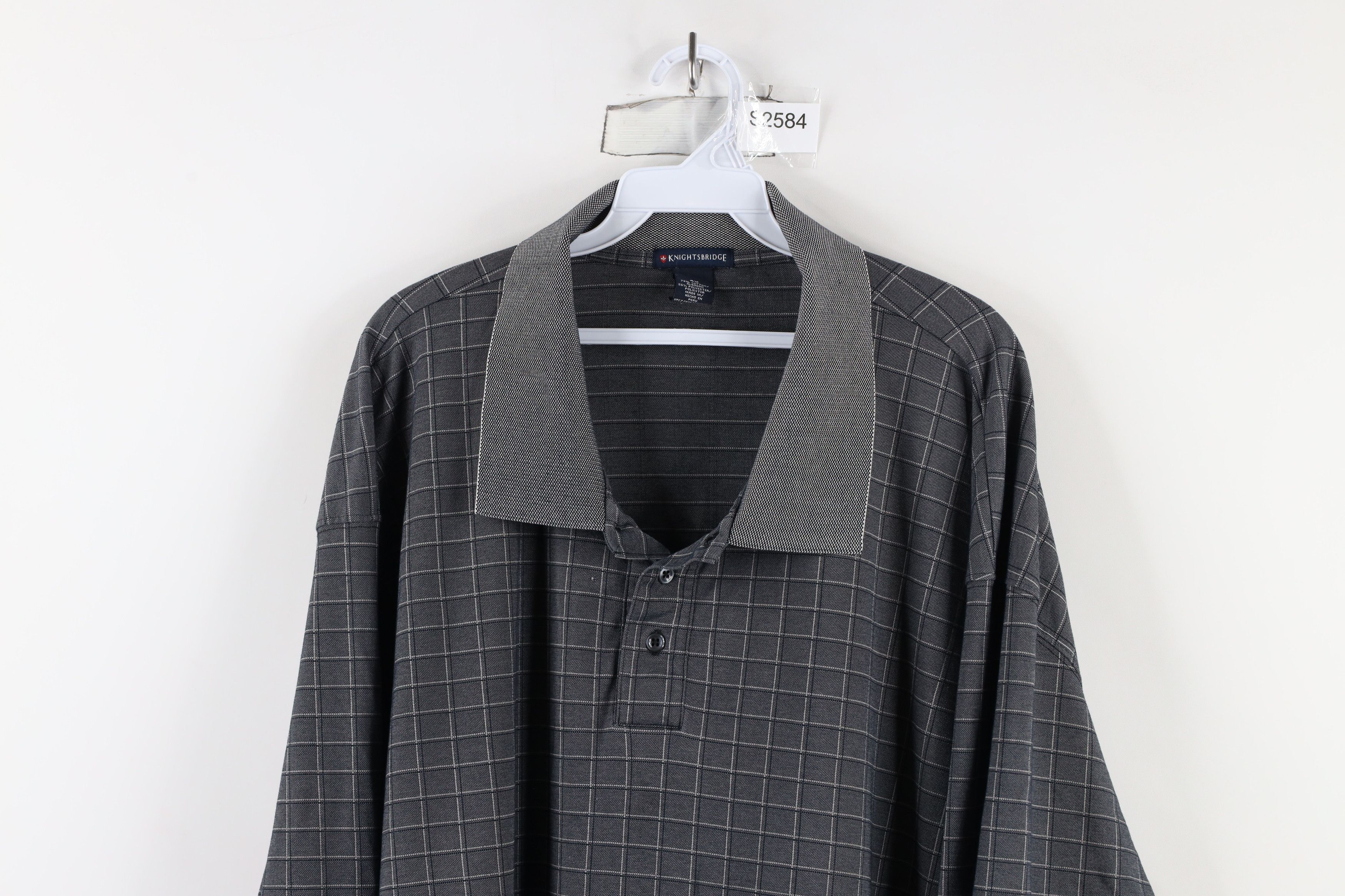Vintage Vintage 90s Streetwear Checkered Pullover Long Sleeve Polo Size US XXL / EU 58 / 5 - 2 Thumbnail