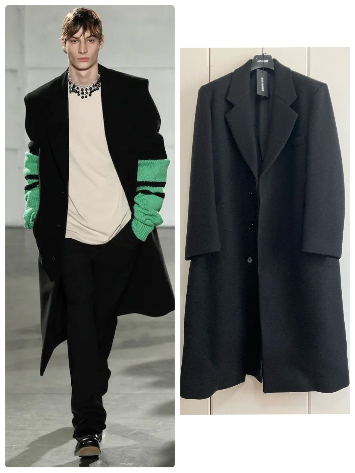 Raf Simons Raf Simons AW17 Oversized Classic Wool Long Coat Black