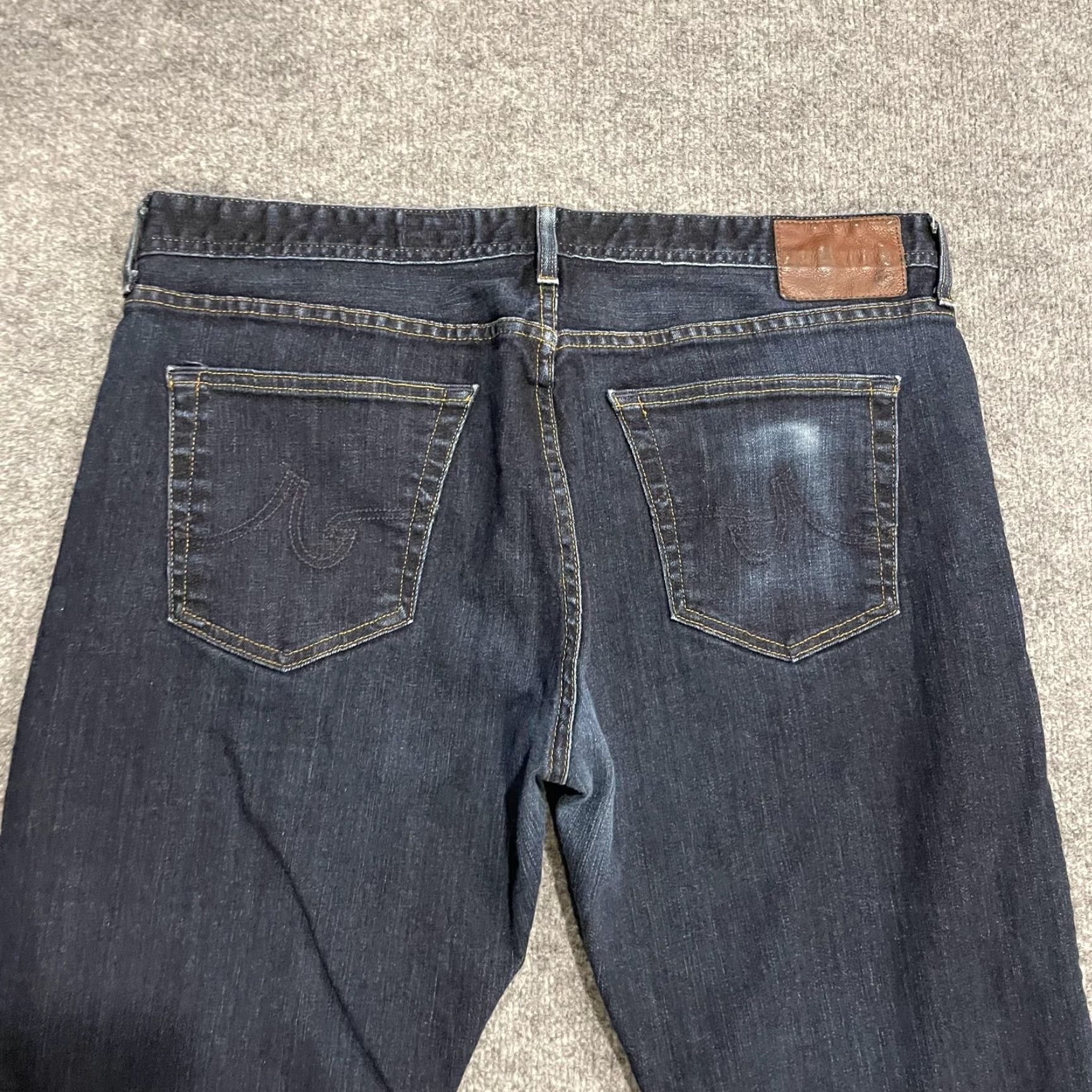 Denime AG Adriano Goldschmied The Protege Jeans Mens 38x34 Straight Dark Wash Denim Shirt? Size US 38 / EU 54 - 4 Thumbnail