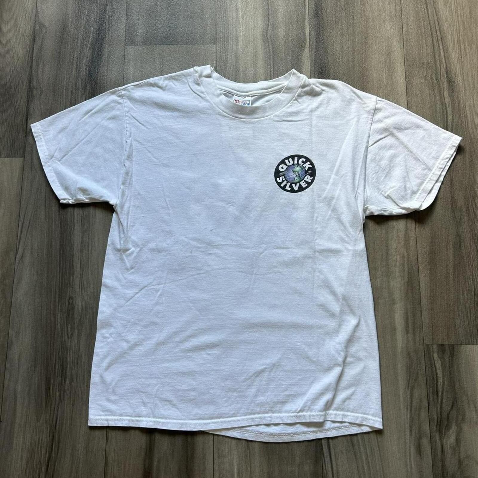 Quiksilver Vintage 90’s Quicksilver Surf White Graphic t shirt size L Size US L / EU 52-54 / 3 - 3 Thumbnail