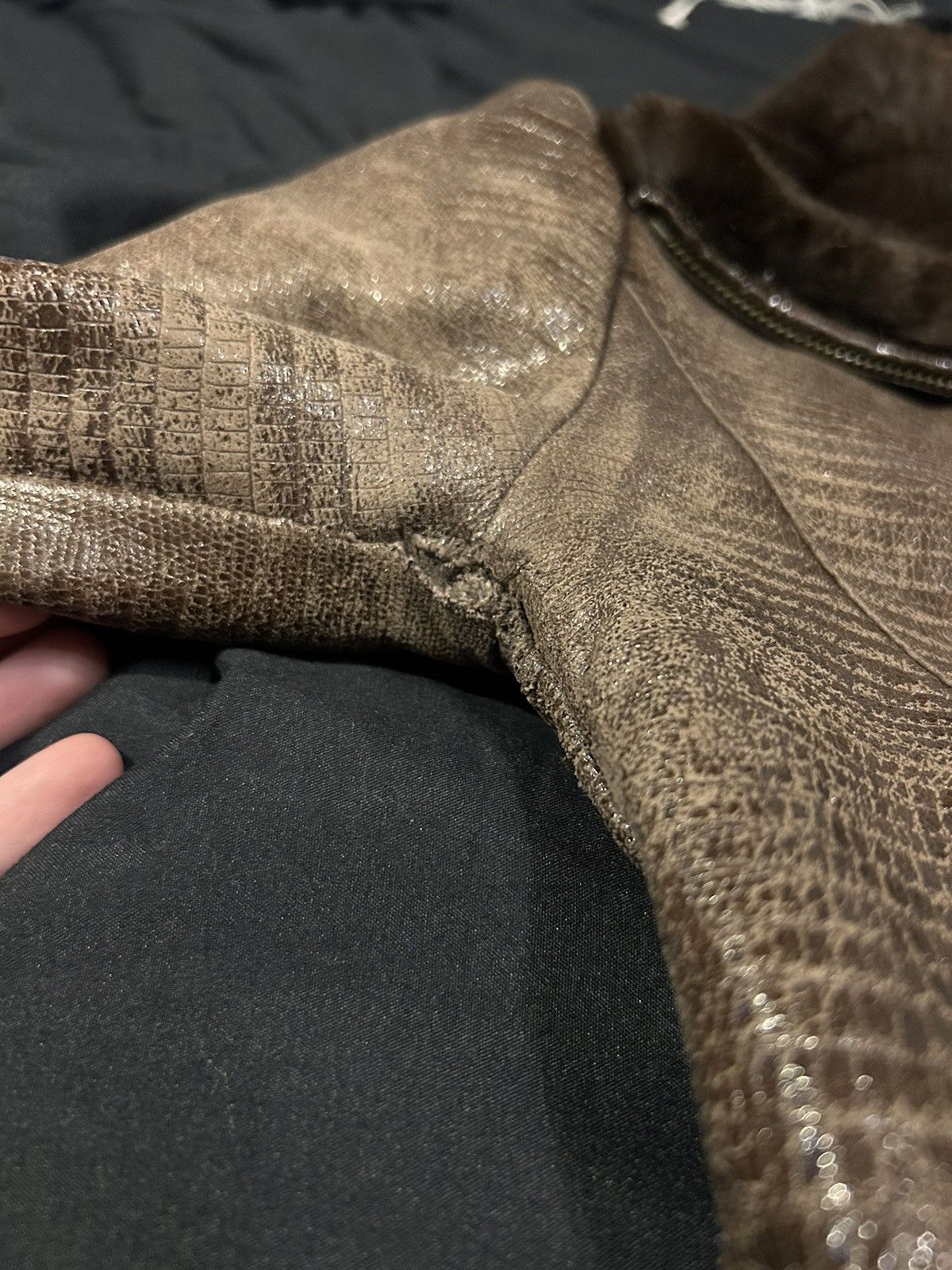 Giorgio Armani Giorgio Armani rabbit fur leather silk y2k Size XS / US 0-2 / IT 36-38 - 3 Thumbnail