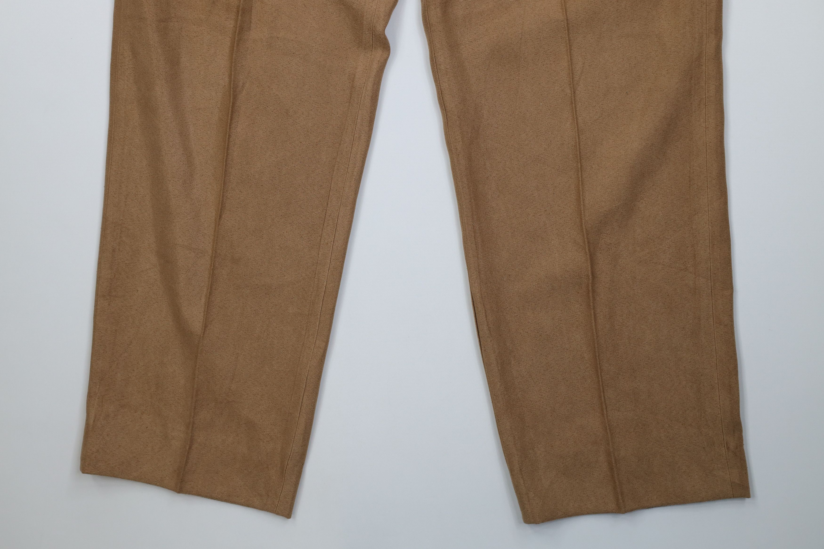 Vintage Vintage 90s Streetwear Microfiber Wide Leg Cargo Pants Brown Size US 32 / EU 48 - 4 Thumbnail
