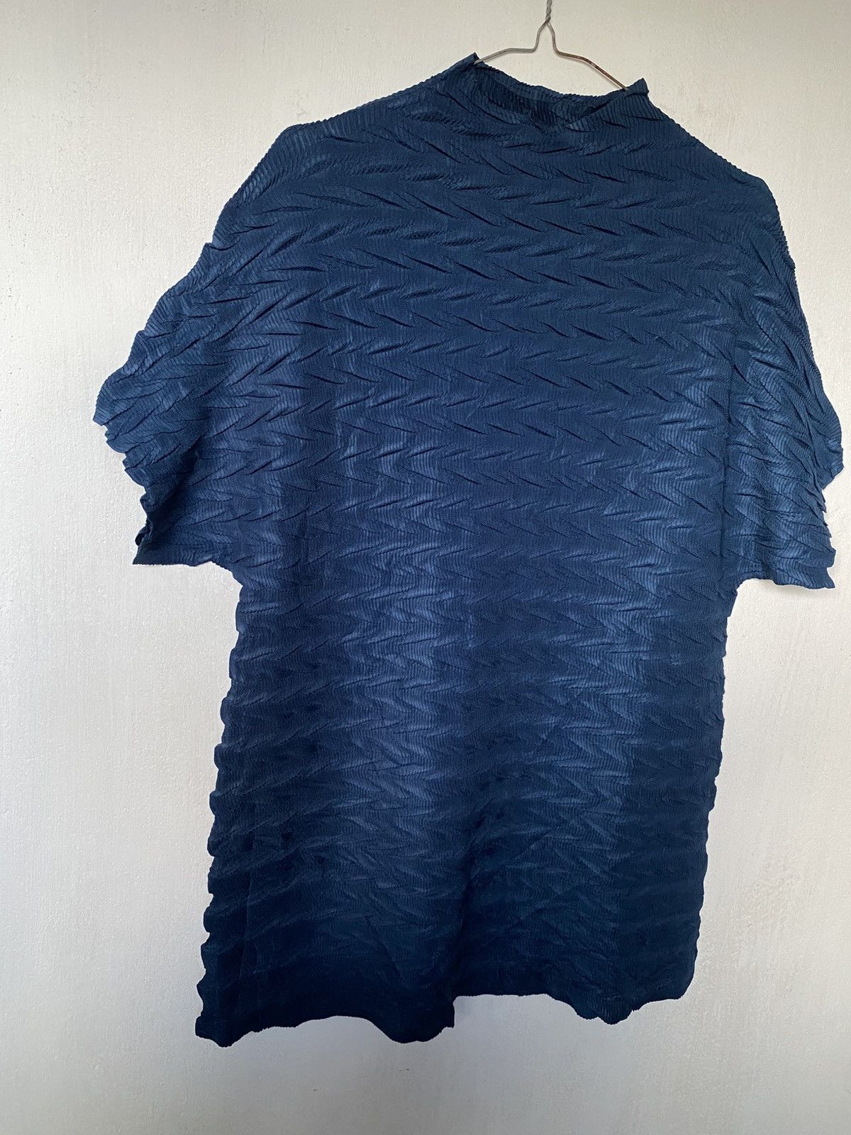 Issey Miyake × Japanese Brand × Yohji Yamamoto Pleatsme Pleated Neck Top Issey Style Size ONE SIZE - 2 Thumbnail