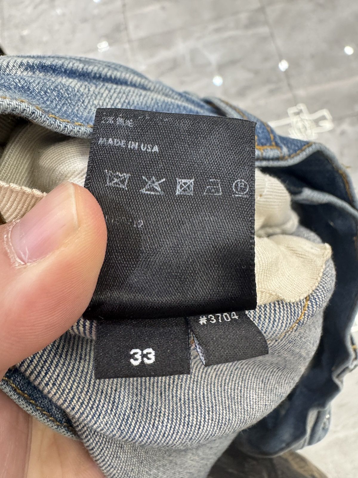 Amiri Amiri Blue Applique Logo Jeans Size US 33 - 9 Thumbnail