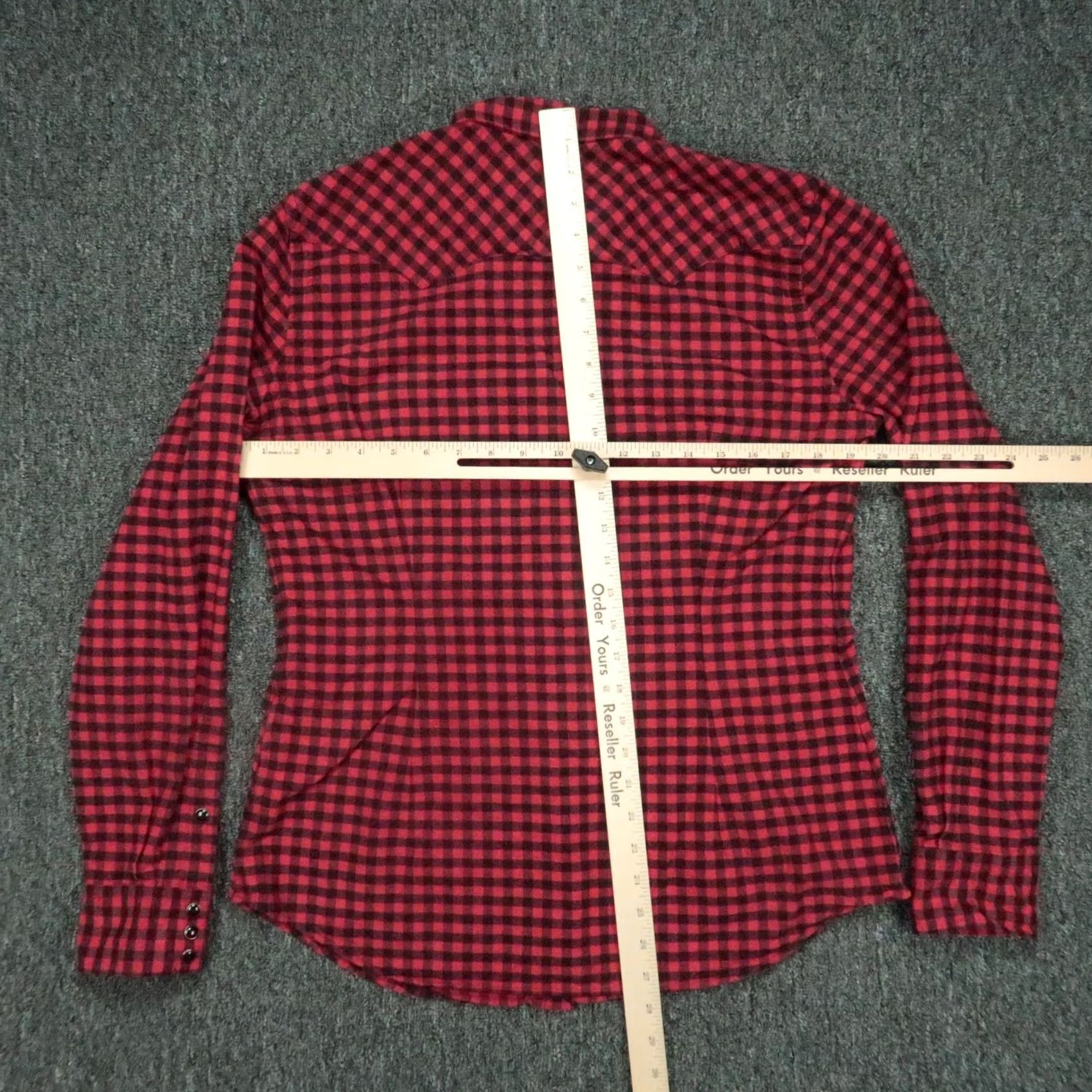 Polo Ralph Lauren Polo Ralph Lauren Shirt Womens Large Red Buffalo Plaid Long Sleeve Pearl Snap Size L / US 10 / IT 46 - 5 Thumbnail