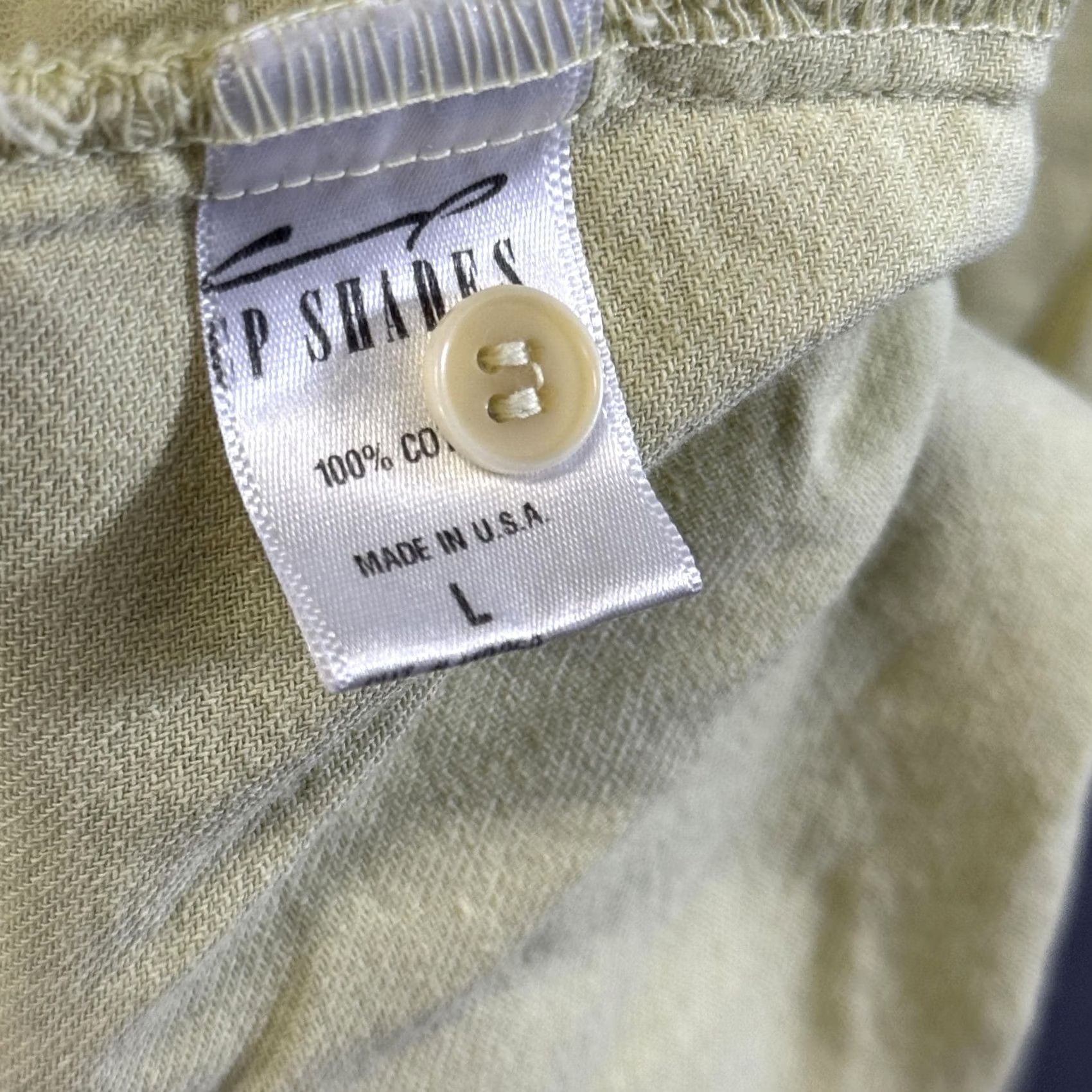 Vintage CP Shades Shirt Womens Large Light Green Button Front Long Sleeve Made in USA Size L / US 10 / IT 46 - 4 Thumbnail