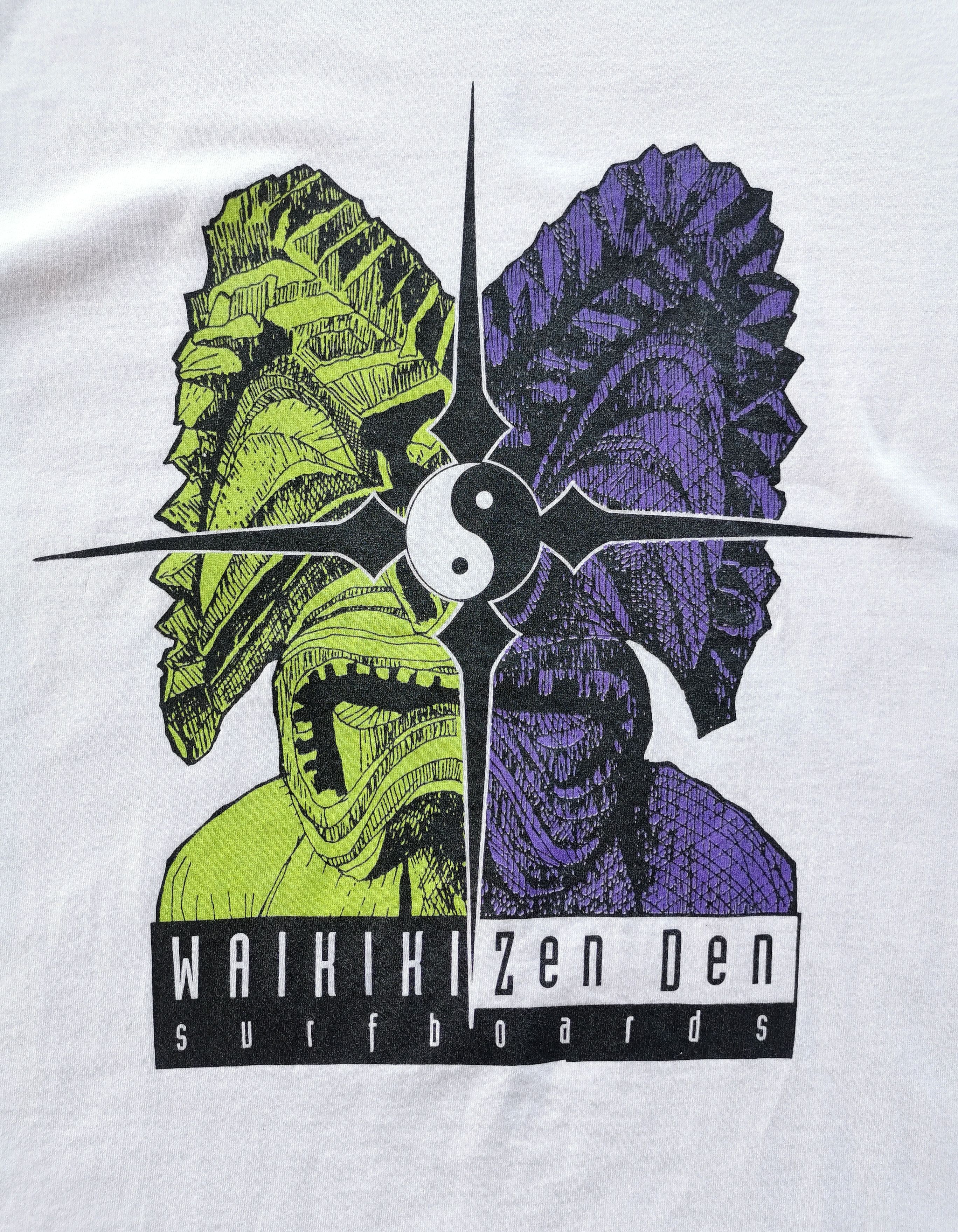 Vintage Vintage Yin Yang Waikiki Zen Den Surfboards Tshirt Size US M / EU 48-50 / 2 - 2 Thumbnail