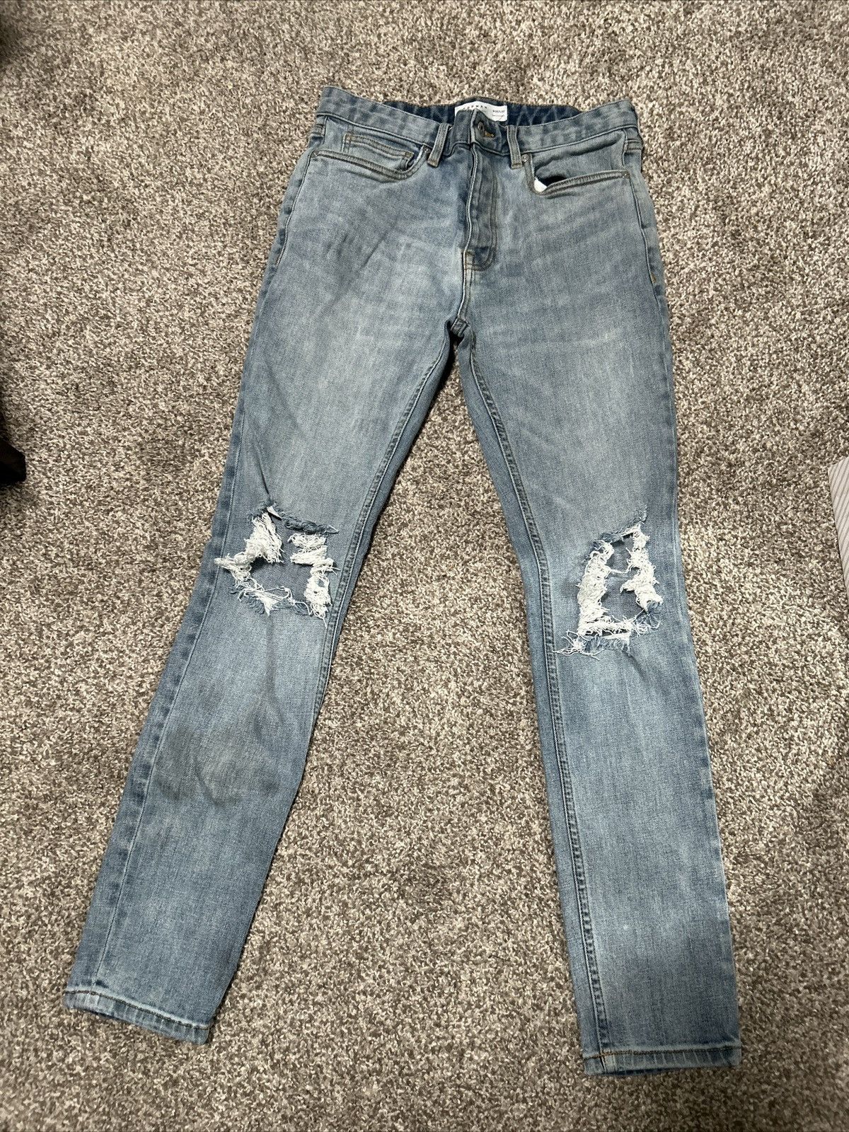 Topman The Topman Light Blue Mens Jeans in size 32x32 Size US 32 / EU 48 - 1 Thumbnail