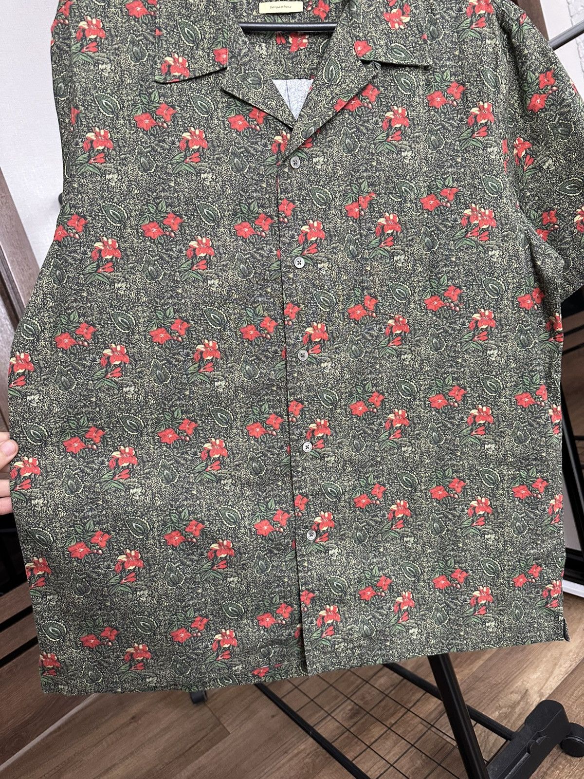 De Bonne Facture De Bonne Facture Convertible Collar Floral Shirt Button Up Size US L / EU 52-54 / 3 - 7 Thumbnail