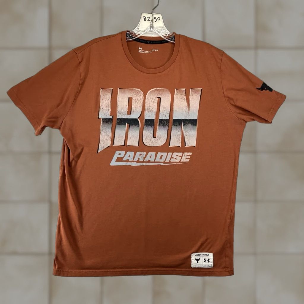 Under Armour Under Armour Men's Large T-Shirt Casual Graphic Print Rock Warrior All Seasons Loose Fit Orange Size US L / EU 52-54 / 3 - 1 Thumbnail