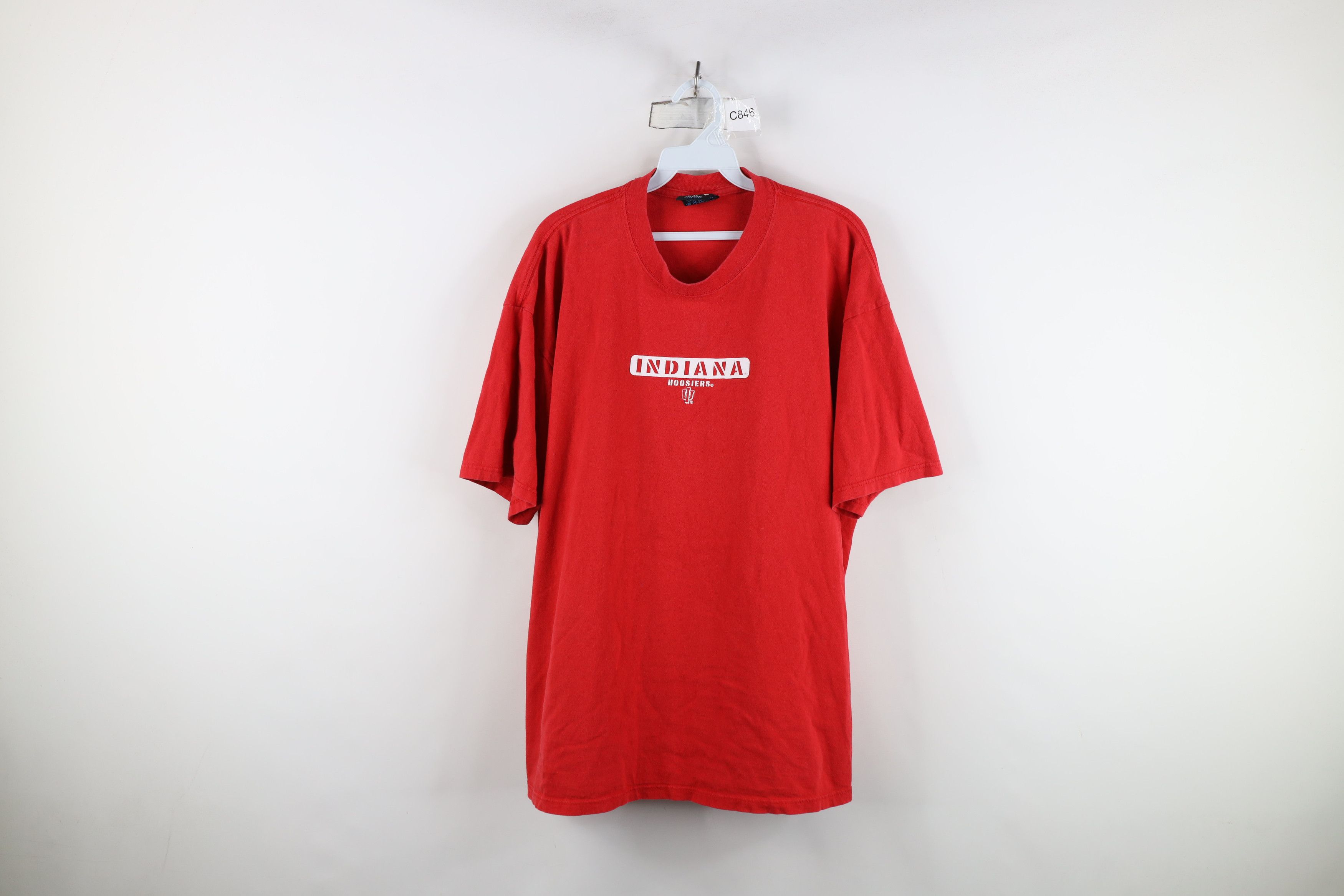 Vintage Vintage 90s Indiana University Hoosiers T-Shirt Red USA Size US XL / EU 56 / 4 - 1 Thumbnail