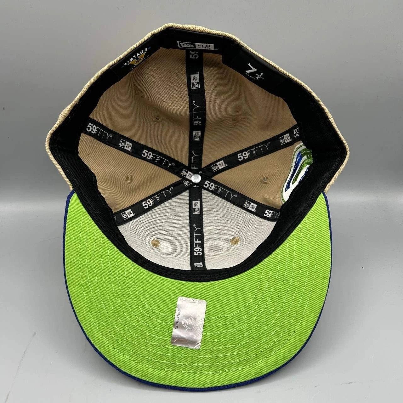 New Era Hartford Whalers Hat Men 7 1/2 Brown Blue NHL Fitted Cap New Size ONE SIZE - 8 Thumbnail