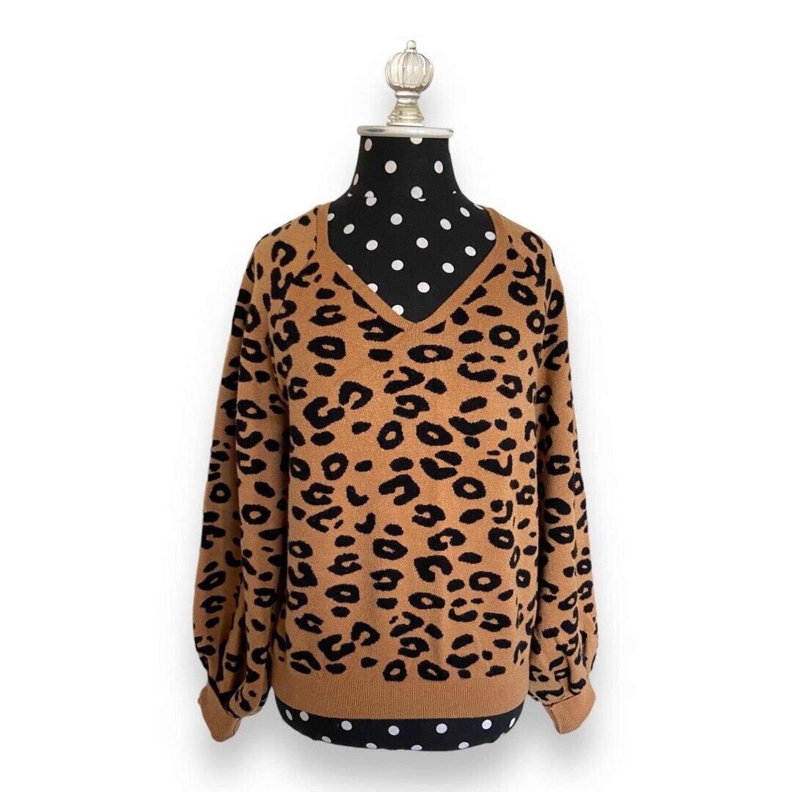 Other Philosophy Womens Sweater Sz M Leopard Cheetah Print Brown Grailed