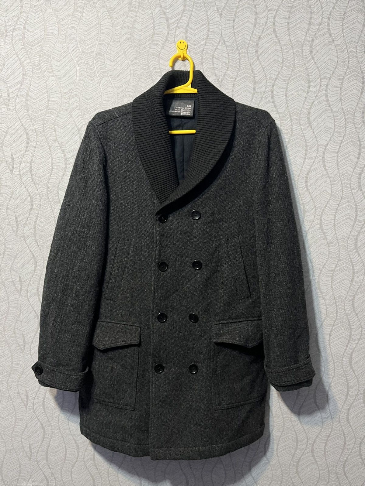 Dolce & Gabbana Dolce&Gabbana Vintage Men’s Wool Gray Double-Breasted Coat Size US L / EU 52-54 / 3 - 1 Thumbnail