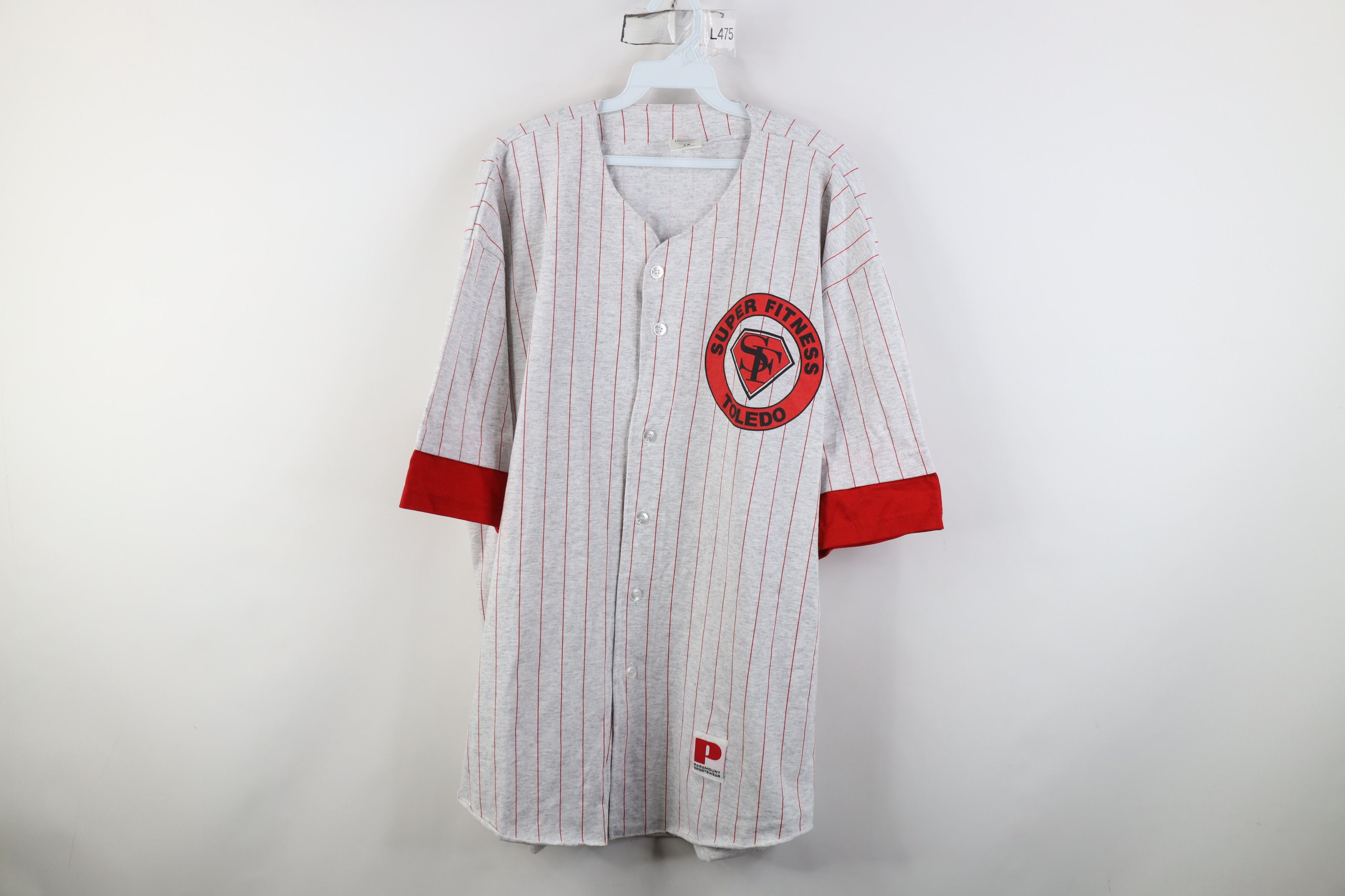 Vintage Vintage 90s Super Fitness Toledo Baseball Jersey Gray USA Size US XXL / EU 58 / 5 - 1 Thumbnail