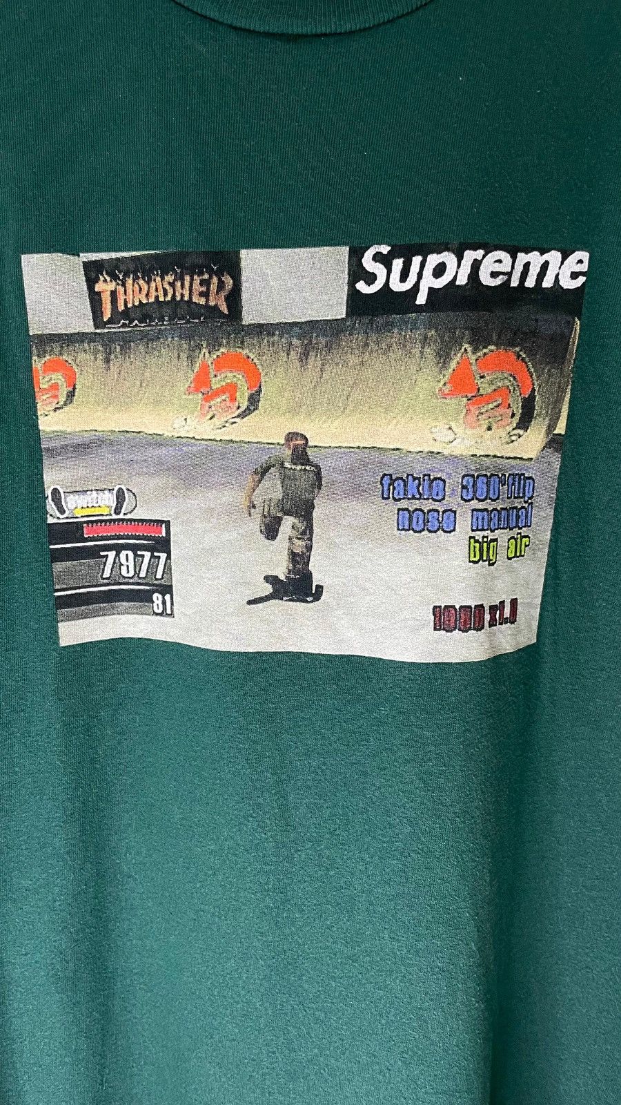 Supreme × Thrasher Supreme x Thrasher Game Tee Dark Green FW21 Size US L / EU 52-54 / 3 - 3 Thumbnail