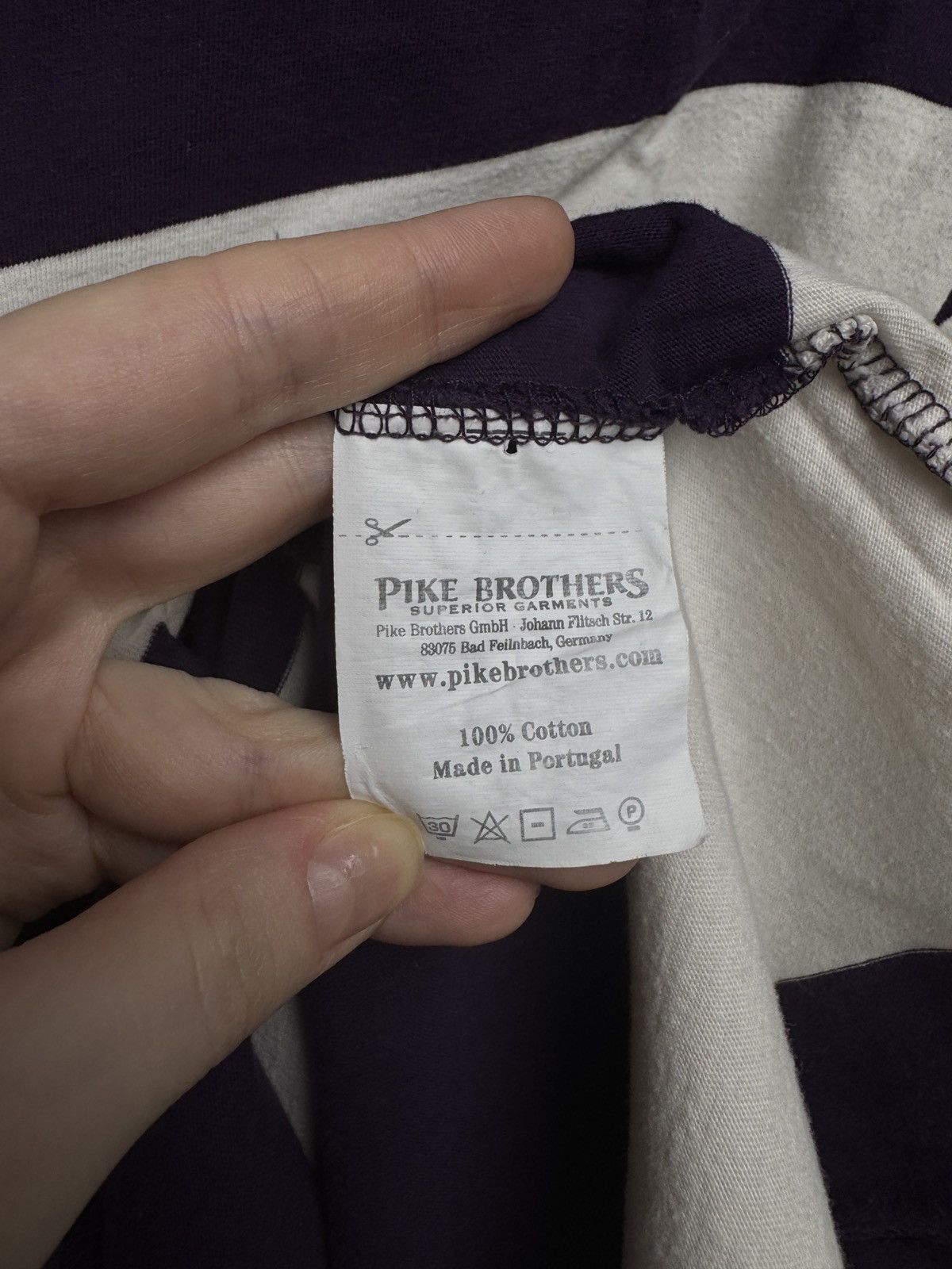 Japanese Brand Pike Brothers full standard striped tee shirt Size US L / EU 52-54 / 3 - 7 Thumbnail