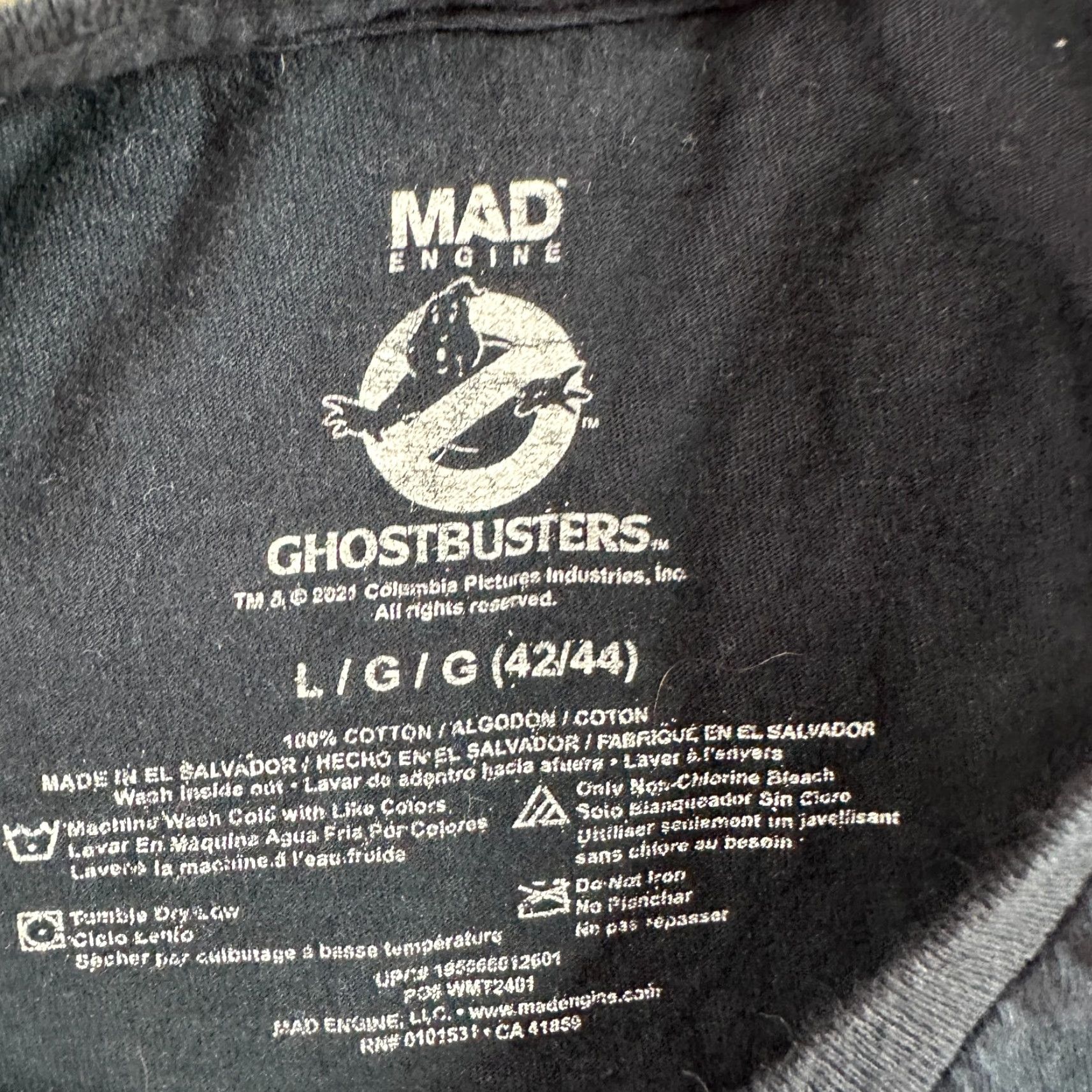 Pinko Ghostbusters Shirt Mens L Black Pink Movie Retro Short Sleeve Casual FLAW Size US L / EU 52-54 / 3 - 5 Thumbnail