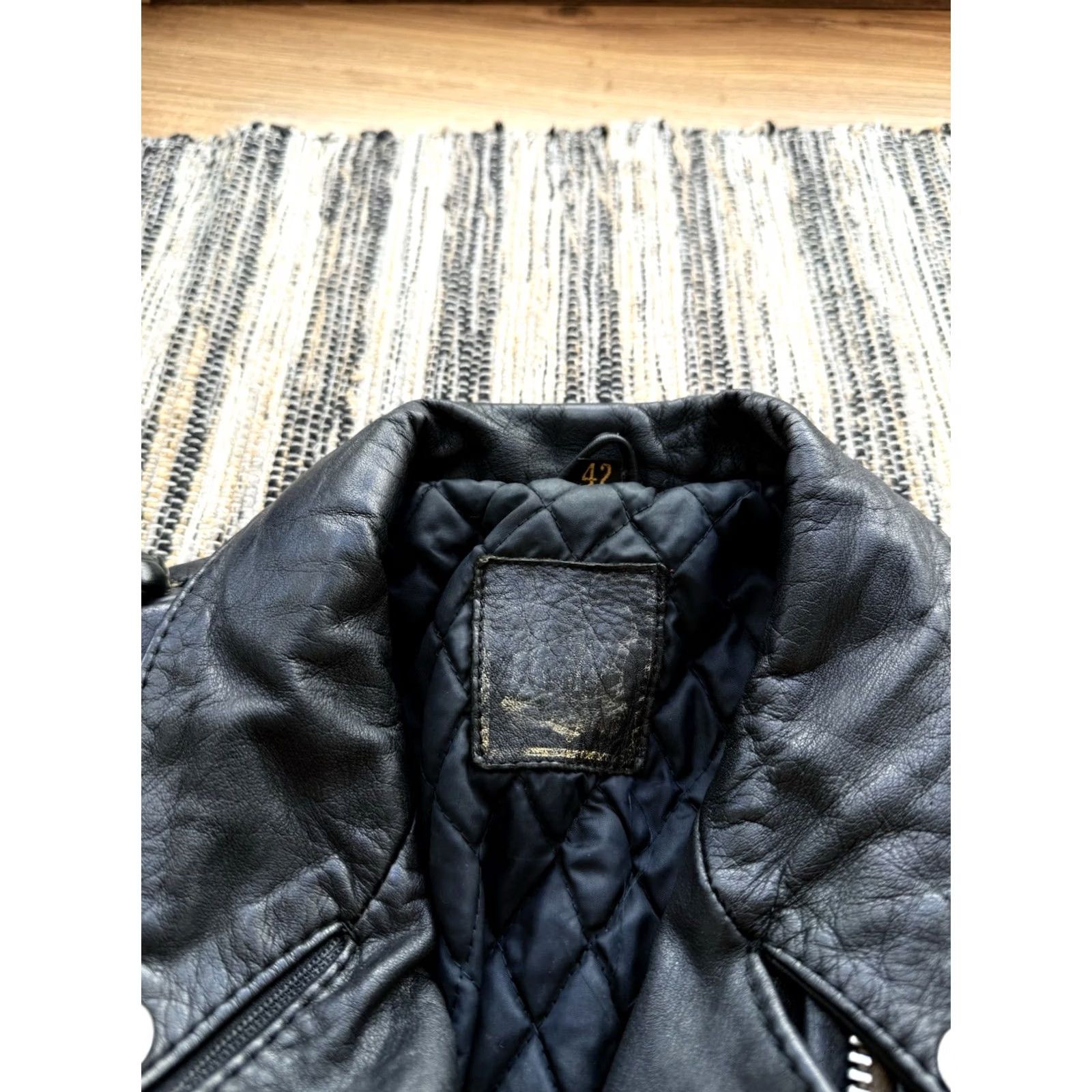 Vintage VINTAGE The Rolling Stones Leather Motorcycle Jacket Steel Wheels Tour 90s Womens Motorcycle Jacket Size 42 Black 90s Womens Size M / US 6-8 / IT 42-44 - 5 Thumbnail