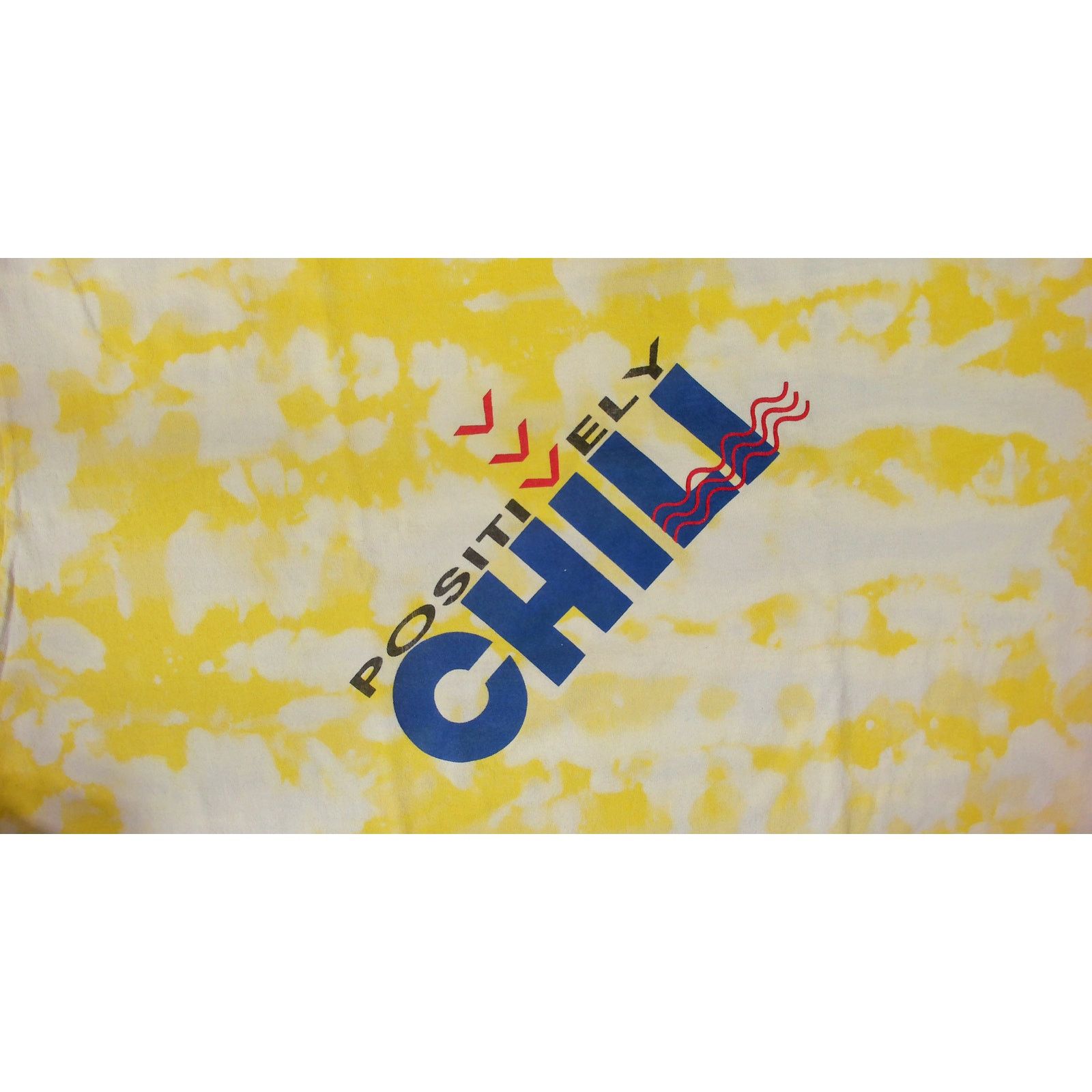 Fruit Of The Loom VTG 90s Single Stitch Tie Dye Positively Chill Tee Boxy XL Size US XL / EU 56 / 4 - 8 Thumbnail