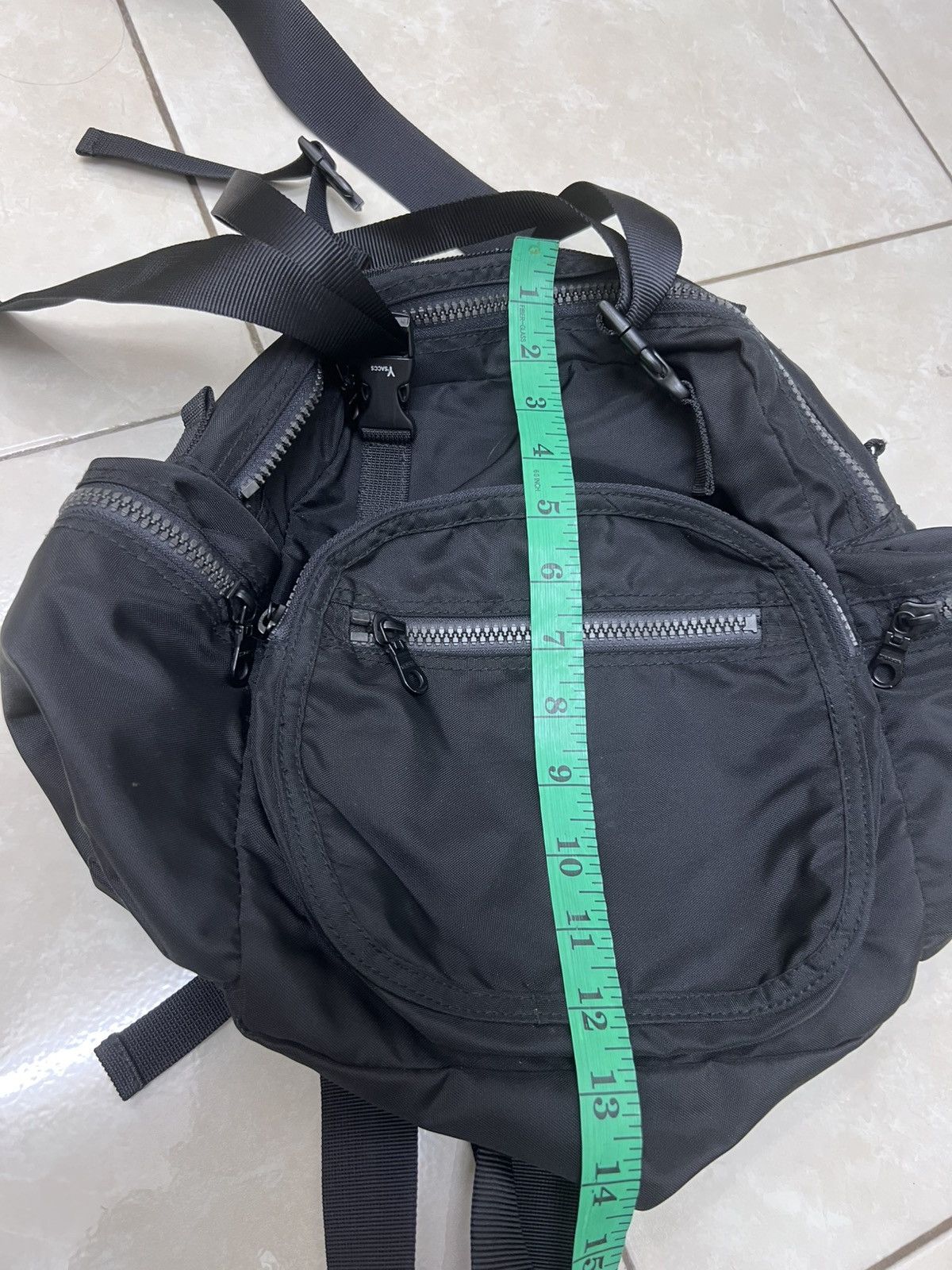 Yohji Yamamoto Ysaccs Yohji Yamamoto Black 2 Ways Backpack Sling Bag Size ONE SIZE - 9 Thumbnail