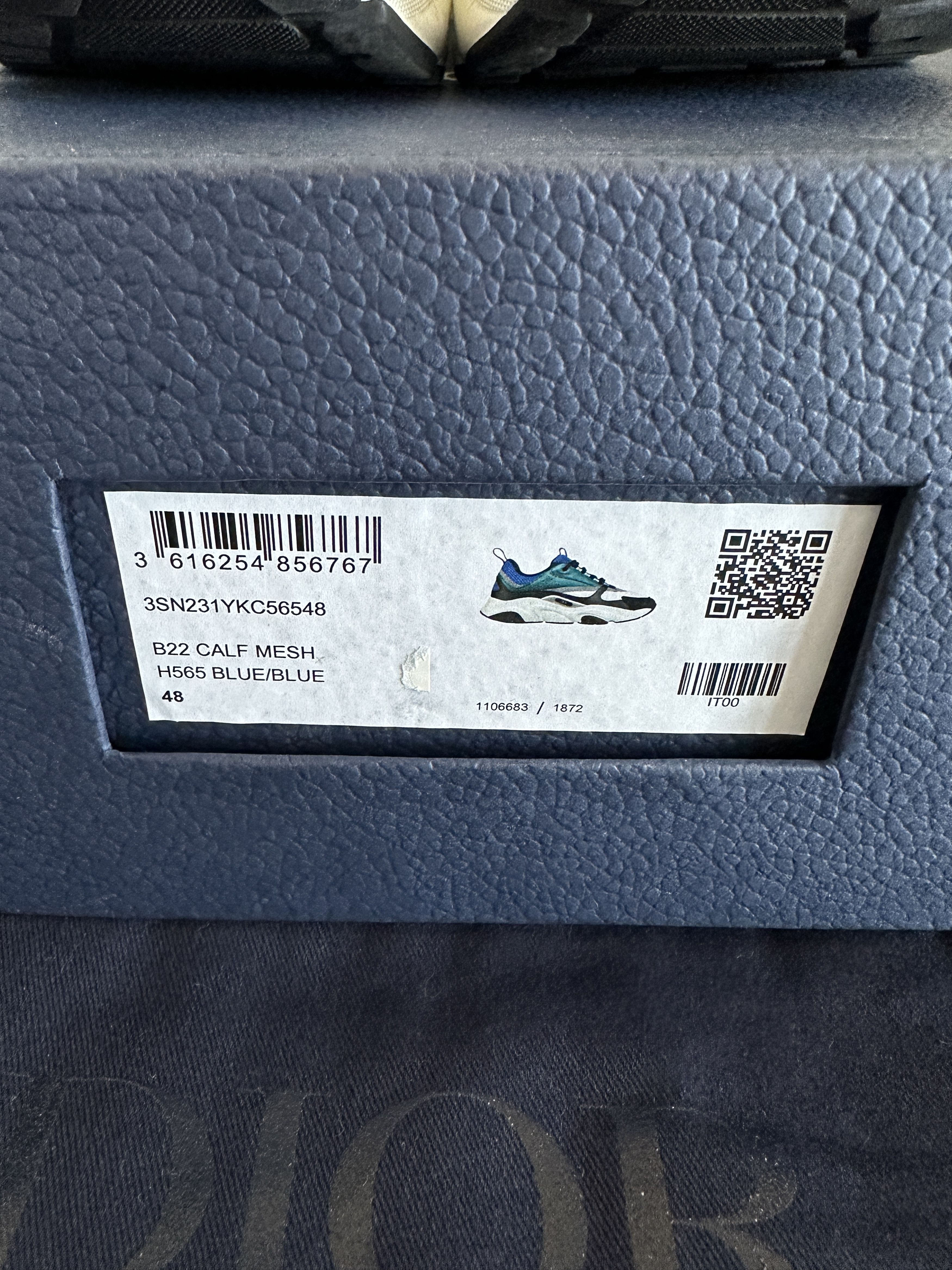Dior Christian Dior B22 Blue / Blue Technical Mesh Size US 15 / EU 48 - 2 Thumbnail