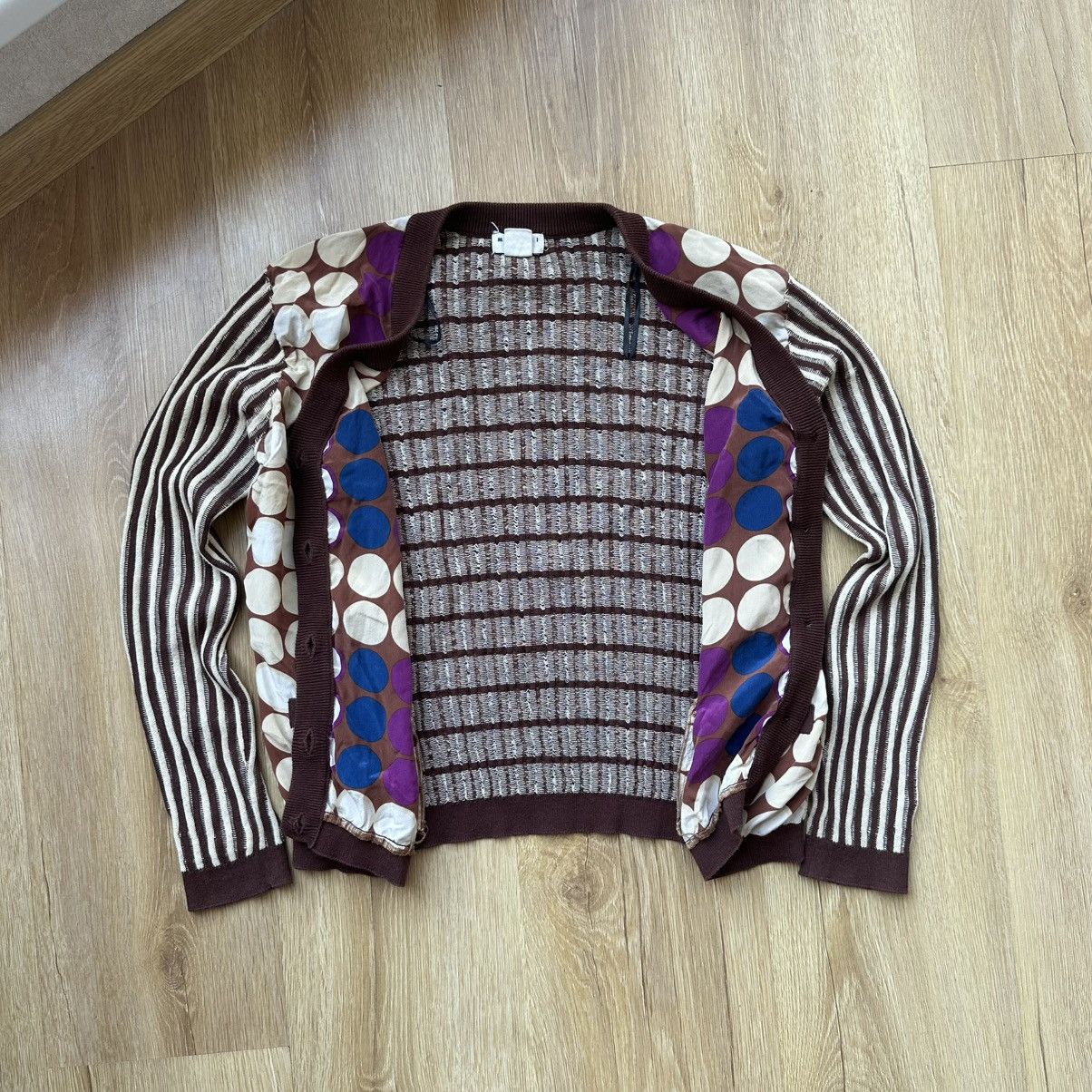 Marni Marni & H&M Silk & Cotton Twee Polka Dot Cardigan Size S / US 4 / IT 40 - 9 Thumbnail