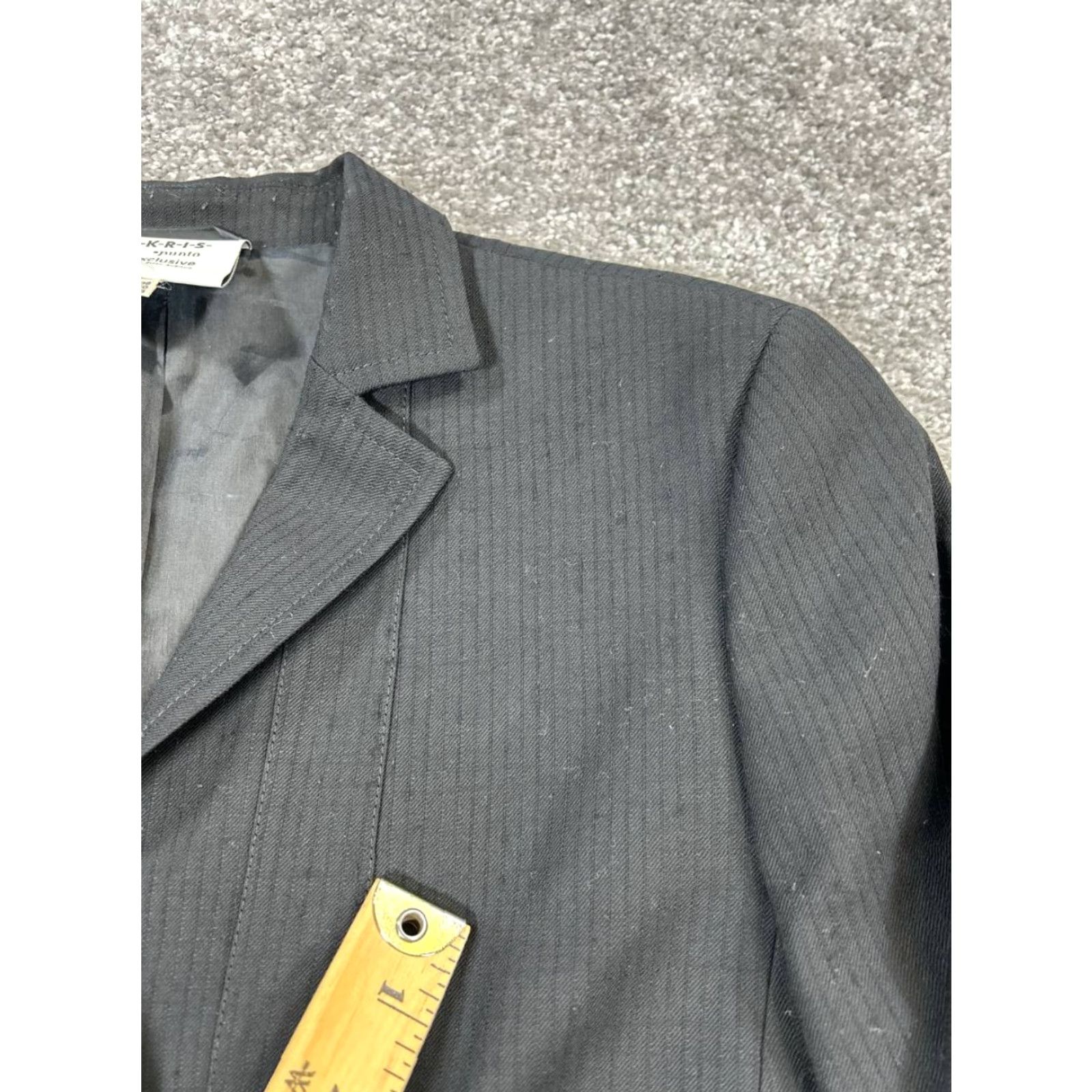 Akris VINTAGE Akris Women's Blazer Jacket Short Wool Black Business 8 Fall Winter Womens Size M / US 6-8 / IT 42-44 - 7 Thumbnail