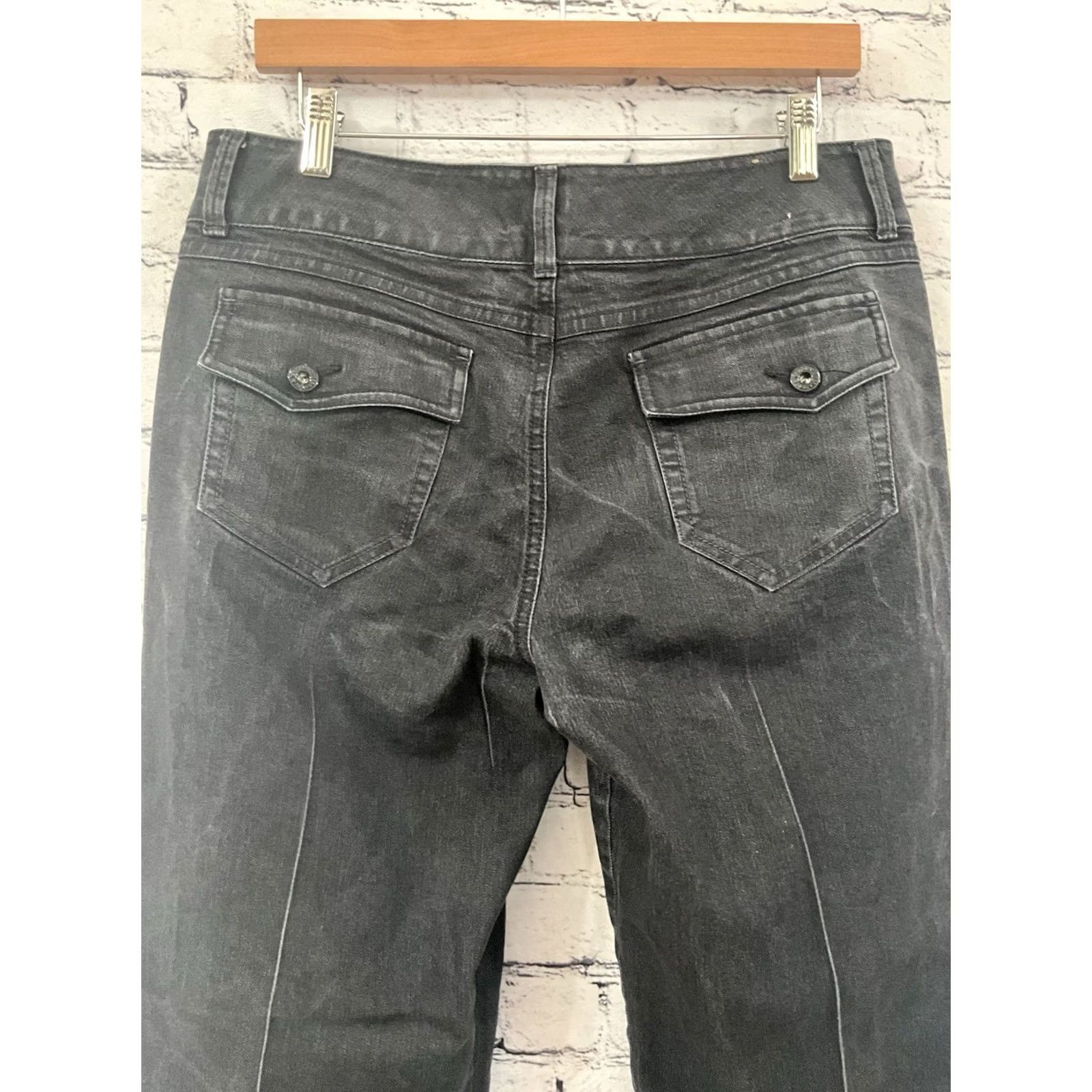 Vintage Jeanstar Jeans Women Size 12 34x31 Dark Black Denim 5-Pocket Zip Regular Straight Modern Comfortable Everyday American Classic Vintage No Size 34" / US 12 / IT 48 - 4 Thumbnail