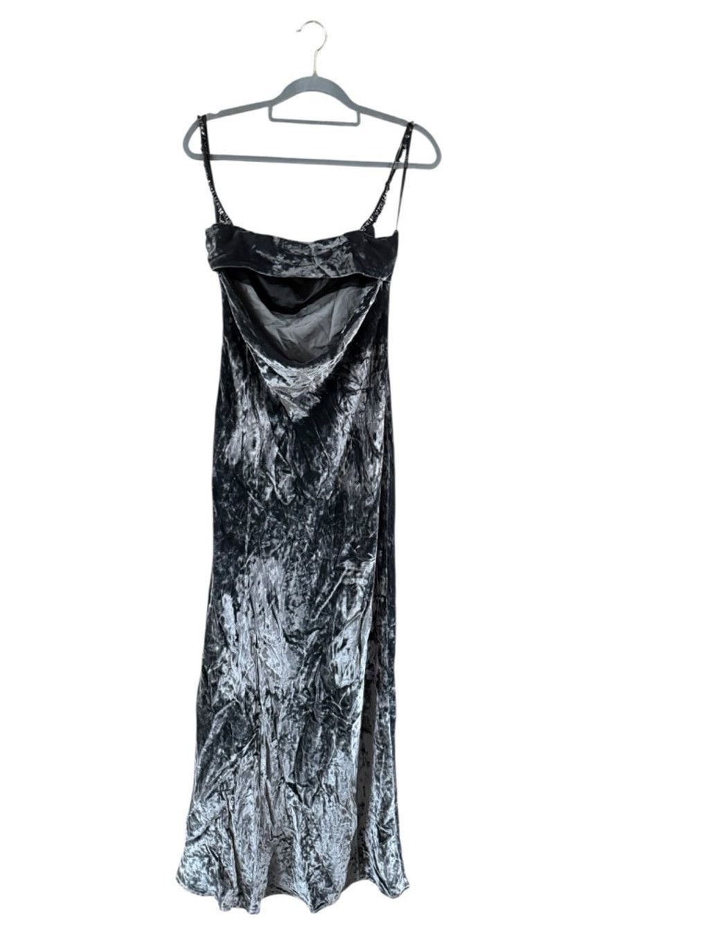 Elie Tahari Women's TAHARI Gray Velvet Cowl Neck Maxi Dress Size 10 Size L / US 10 / IT 46 - 10 Thumbnail