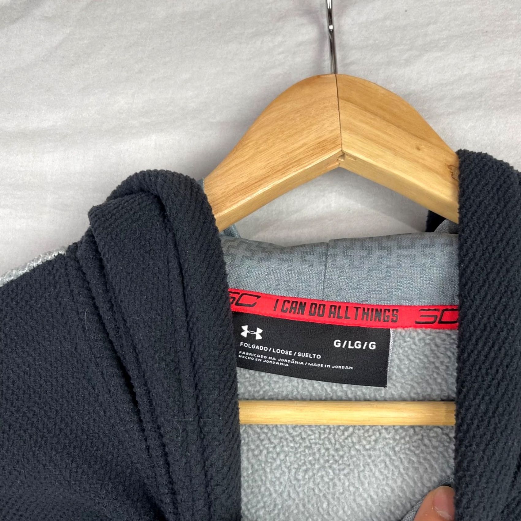 Under Armour Under Armour Hoodie Mens Large Gray Cotton Blend Fleece Embroidered Logo SC Sweater Sports Pullover Hooded Pockets Size US L / EU 52-54 / 3 - 4 Thumbnail