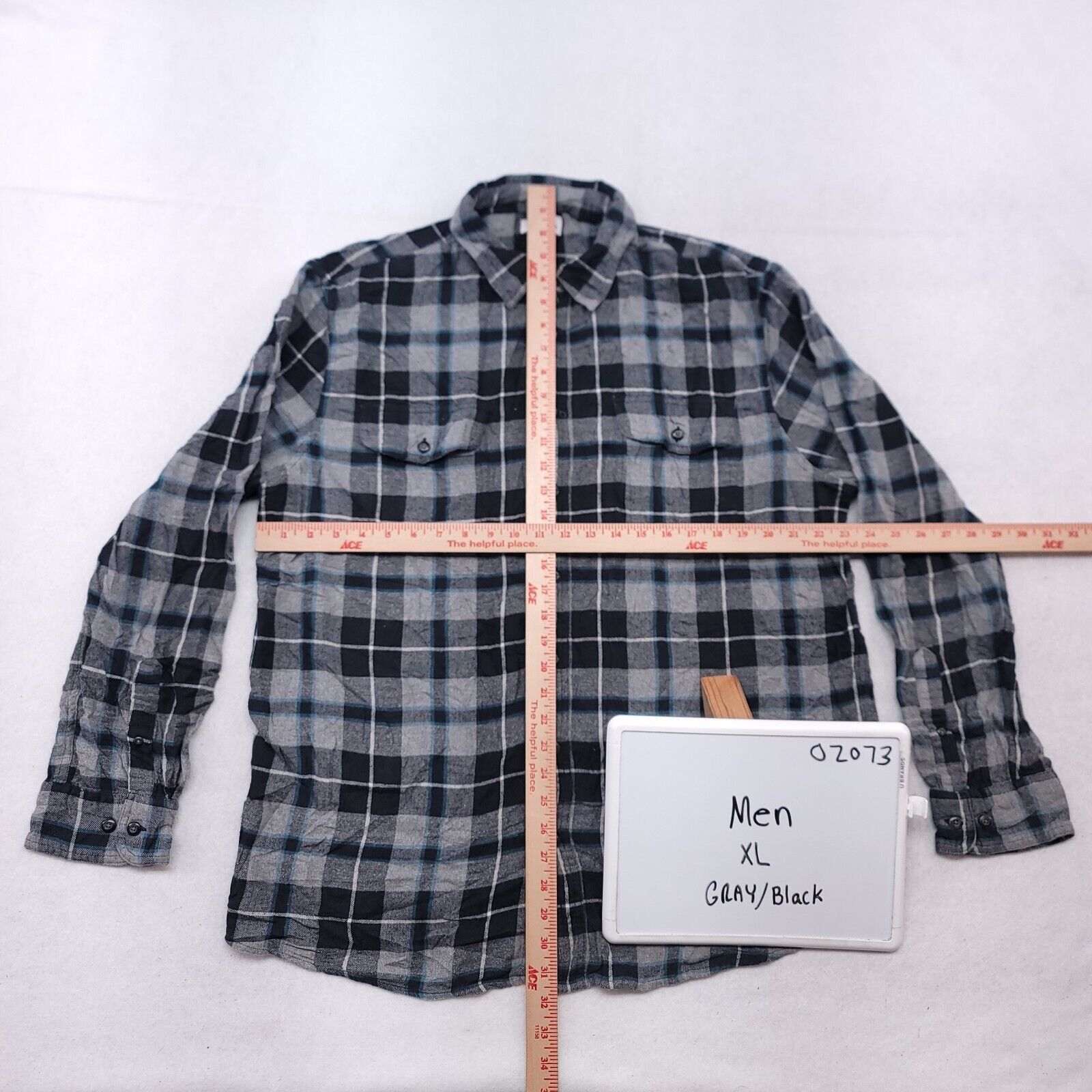 Sonoma Sonoma Tartan Flannel Button Up Shirt Men Size XL Gray Black Size US XL / EU 56 / 4 - 6 Thumbnail