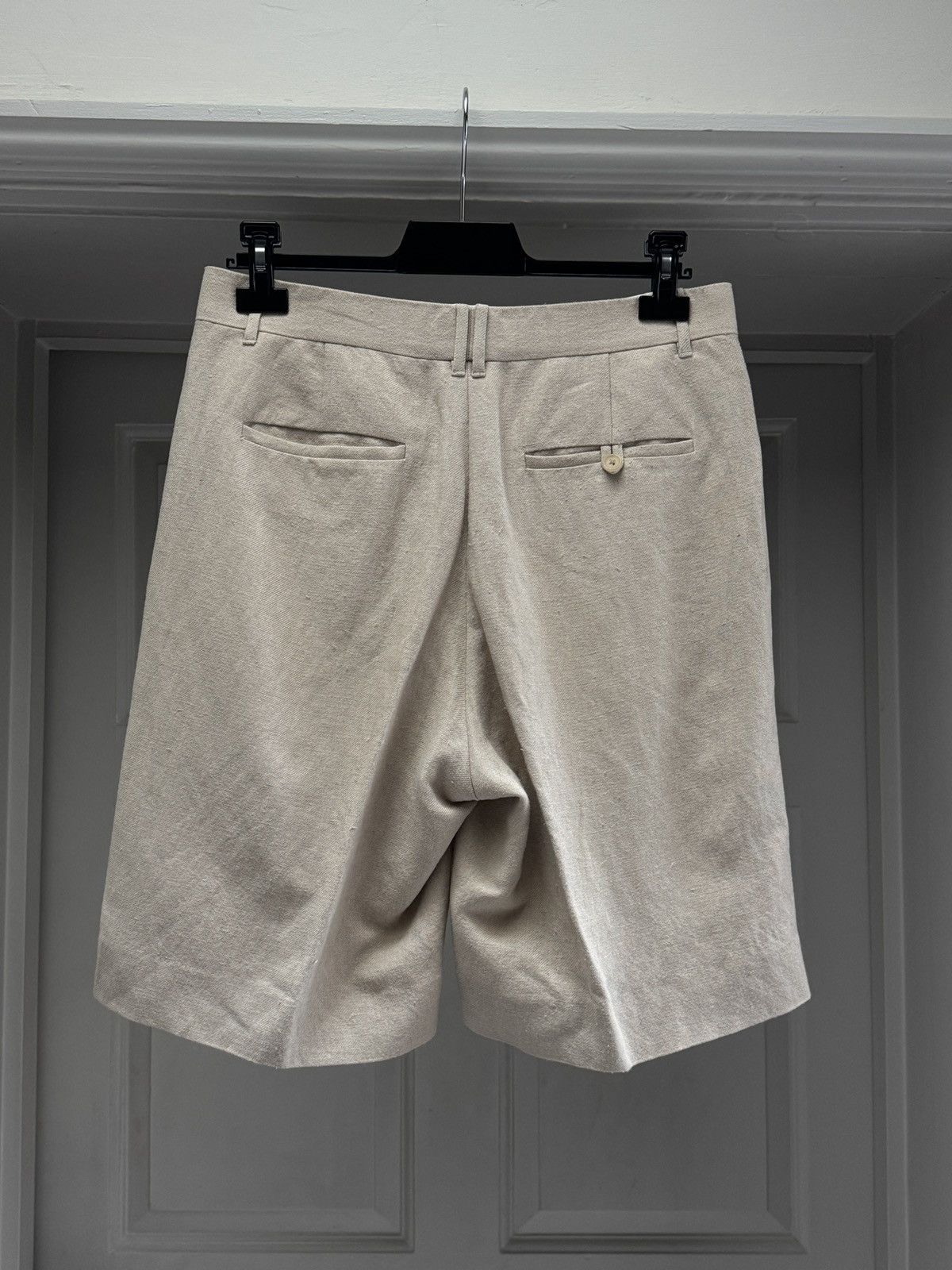The Row The Row Mens Marcello Beige Linen Shorts size US 32 Size US 32 / EU 48 - 4 Thumbnail
