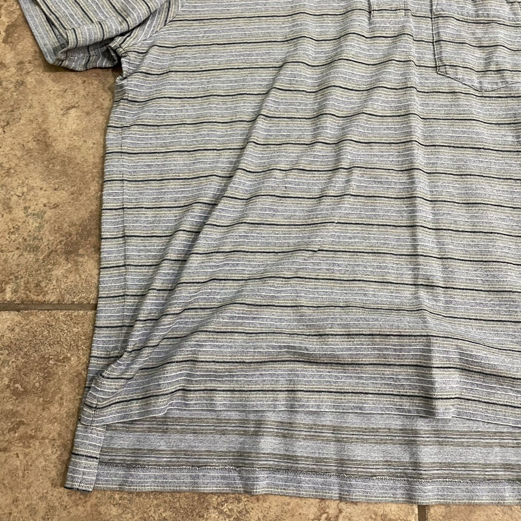 Polo Ralph Lauren Polo Ralph Lauren Striped Polo Shirt 100% Cotton Mens XL Gray Size US XL / EU 56 / 4 - 3 Thumbnail