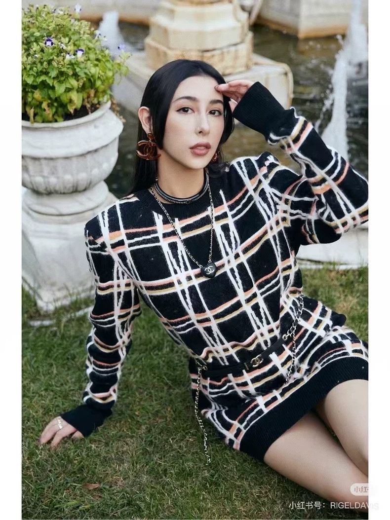 Chanel Chanel Knitted plaid pullover sweater Size XXS / US 00 / IT 34 - 9 Thumbnail