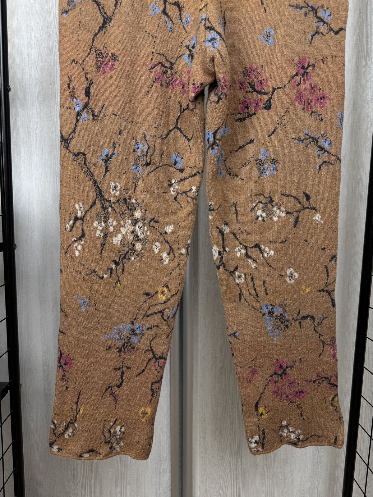 Other Ivko Wool beige brown floral flower pattern pants trousers Size 32" / US 10 / IT 46 - 12 Thumbnail