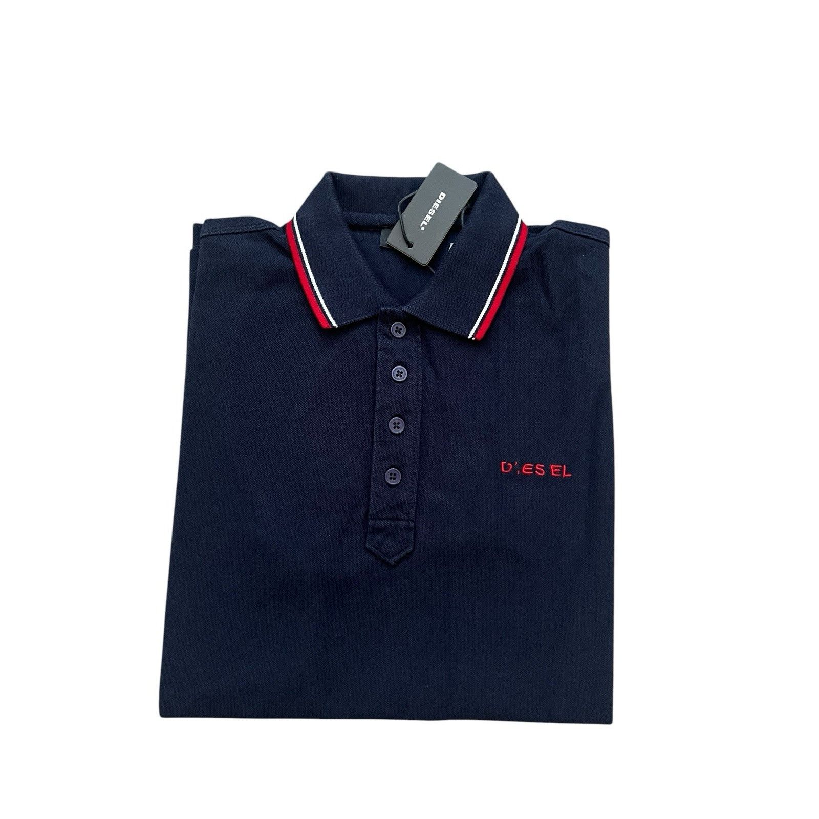 Diesel Diesel Mens Logo Polo Shirt Blue $110 Size S Size US S / EU 44-46 / 1 - 2 Thumbnail