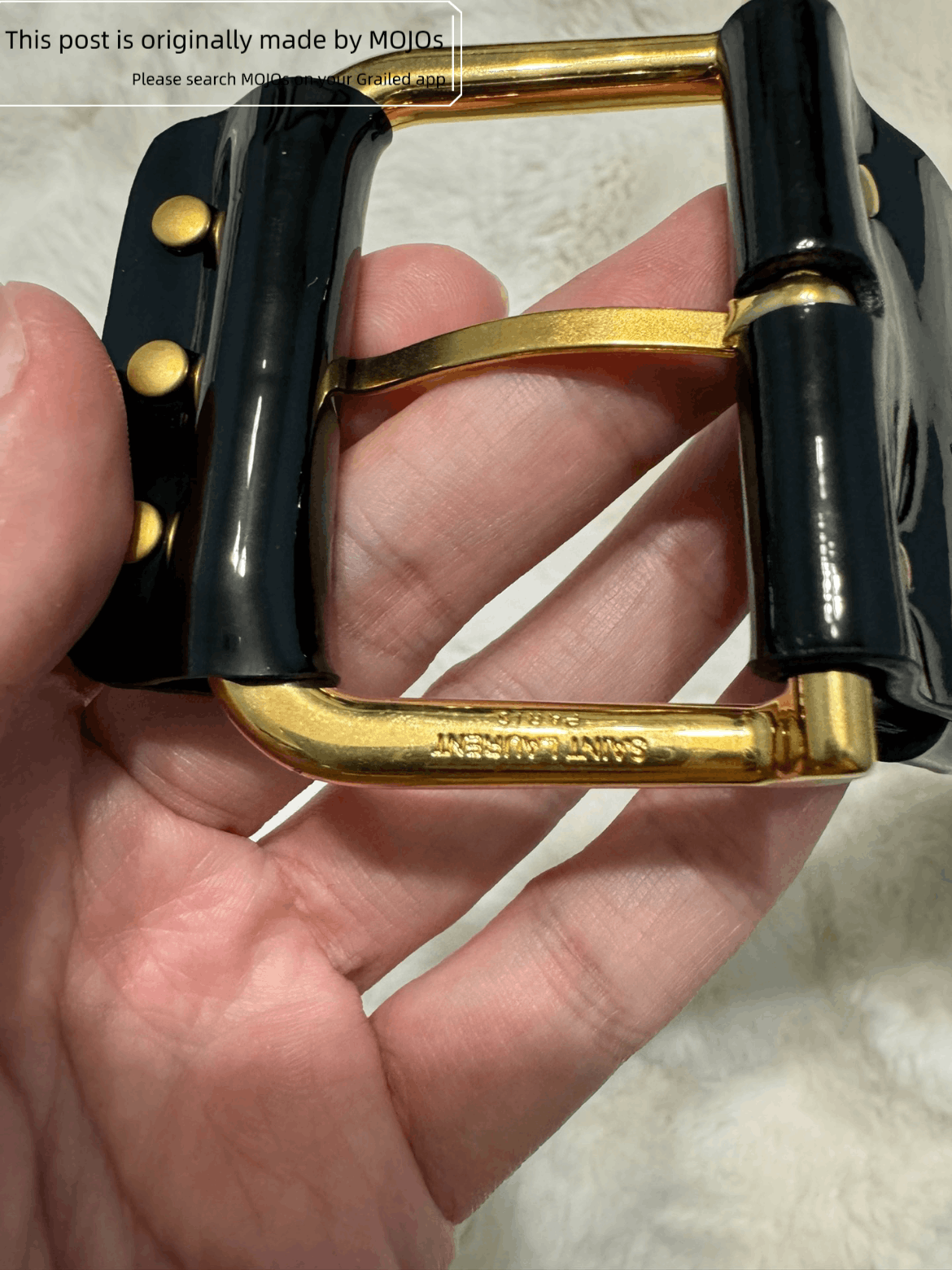 Saint Laurent Paris Sz 85 Saint Laurent Paris Patent Leather Cropper Belt Size ONE SIZE - 2 Thumbnail